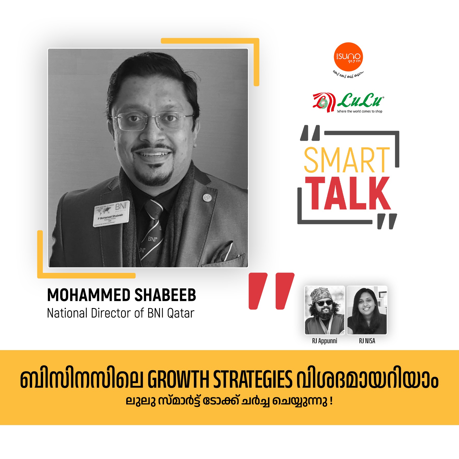 TUNE IN TO LEARN HOW TO ACHIEVE SUSTAINABLE GROWTH FOR YOUR BUSINESS.| SMART TALK episode artwork