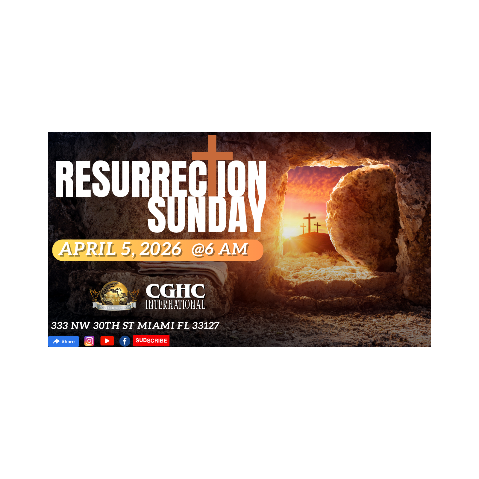 4.5.2026 - Resurrection Sunday Morning | HOLY Week - April 5, 2026 | Prophetesse Dr Nadege Dutes | CGHC International | EGLISE DE DIEU SAINTETÉ EN CHRIST