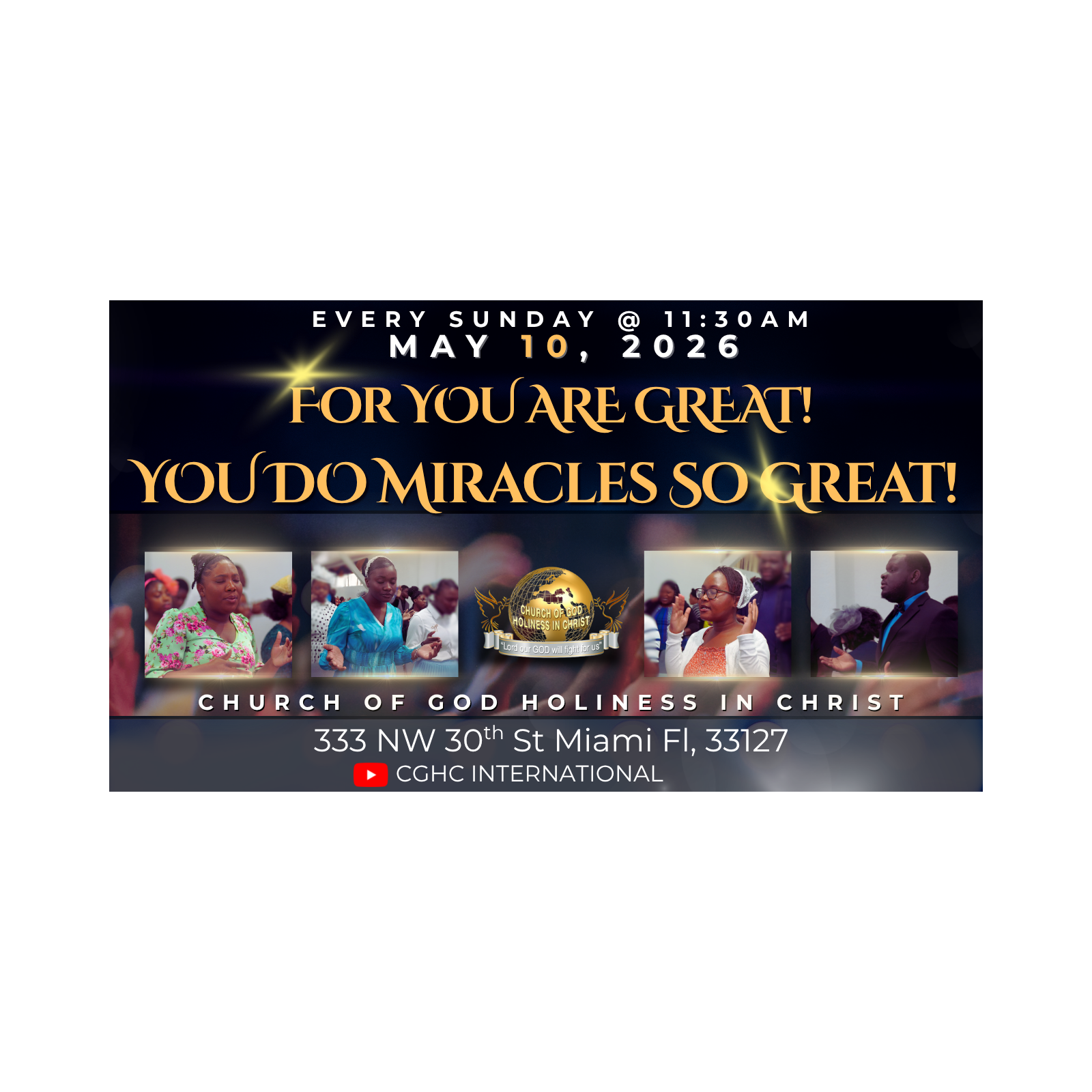 5.10.26 - For YOU ARE GREAT! | Prophetesse Dr Nadege Dutes | CGHC International | EGLISE DE DIEU SAINTETÉ EN CHRIST | Sunday English Service 5.10.2026 episode artwork