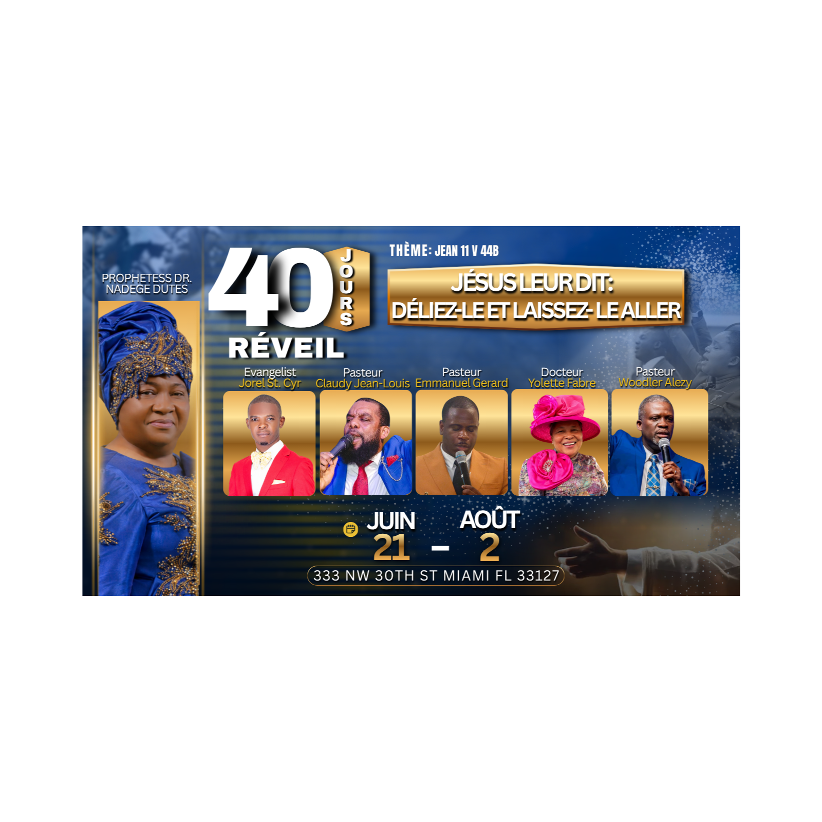6.30.26 - Day 10 - 40 Days 2026 | Prophetesse Dr Nadege Dutes | CGHC International | EGLISE DE DIEU SAINTETÉ EN CHRIST | 6.30.2026 Tuesday