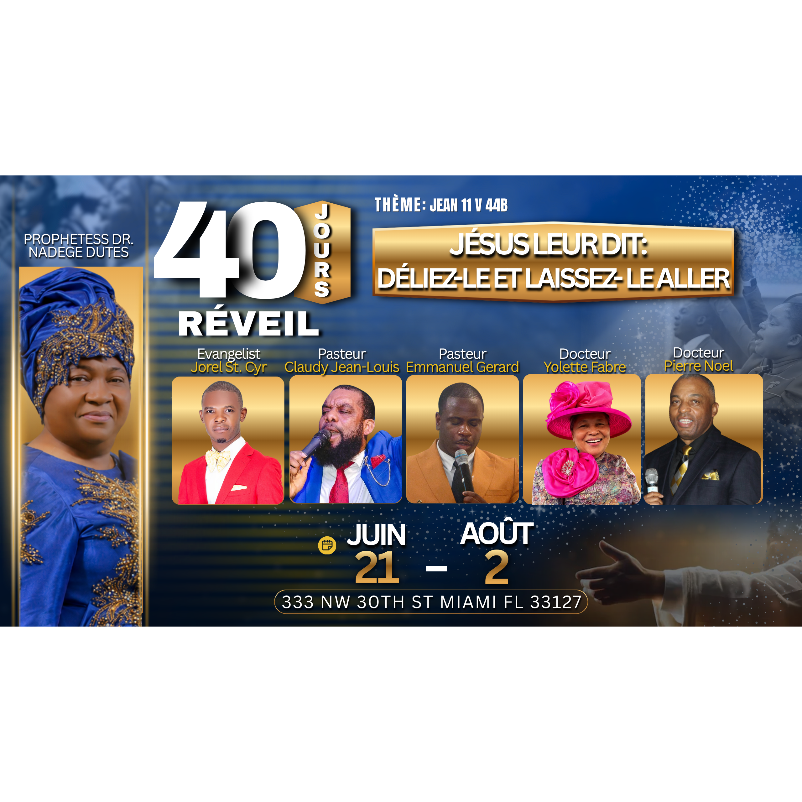 7.5.26 - Night 15 - 40 Days 2026 | Prophetesse Dr Nadege Dutes | CGHC International | EGLISE DE DIEU SAINTETÉ EN CHRIST | 7.5.2026 Sunday