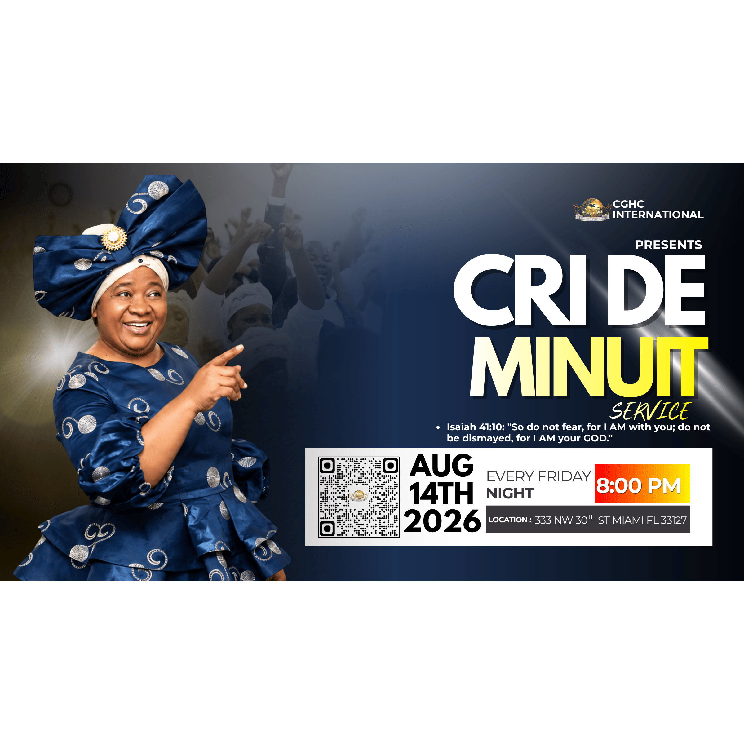 8.14.2026 - Vendredi Cri De Minuit - August 14, 2026 | Prophetesse Dr Nadege Dutes | CGHC International | EGLISE DE DIEU SAINTETÉ EN CHRIST episode artwork