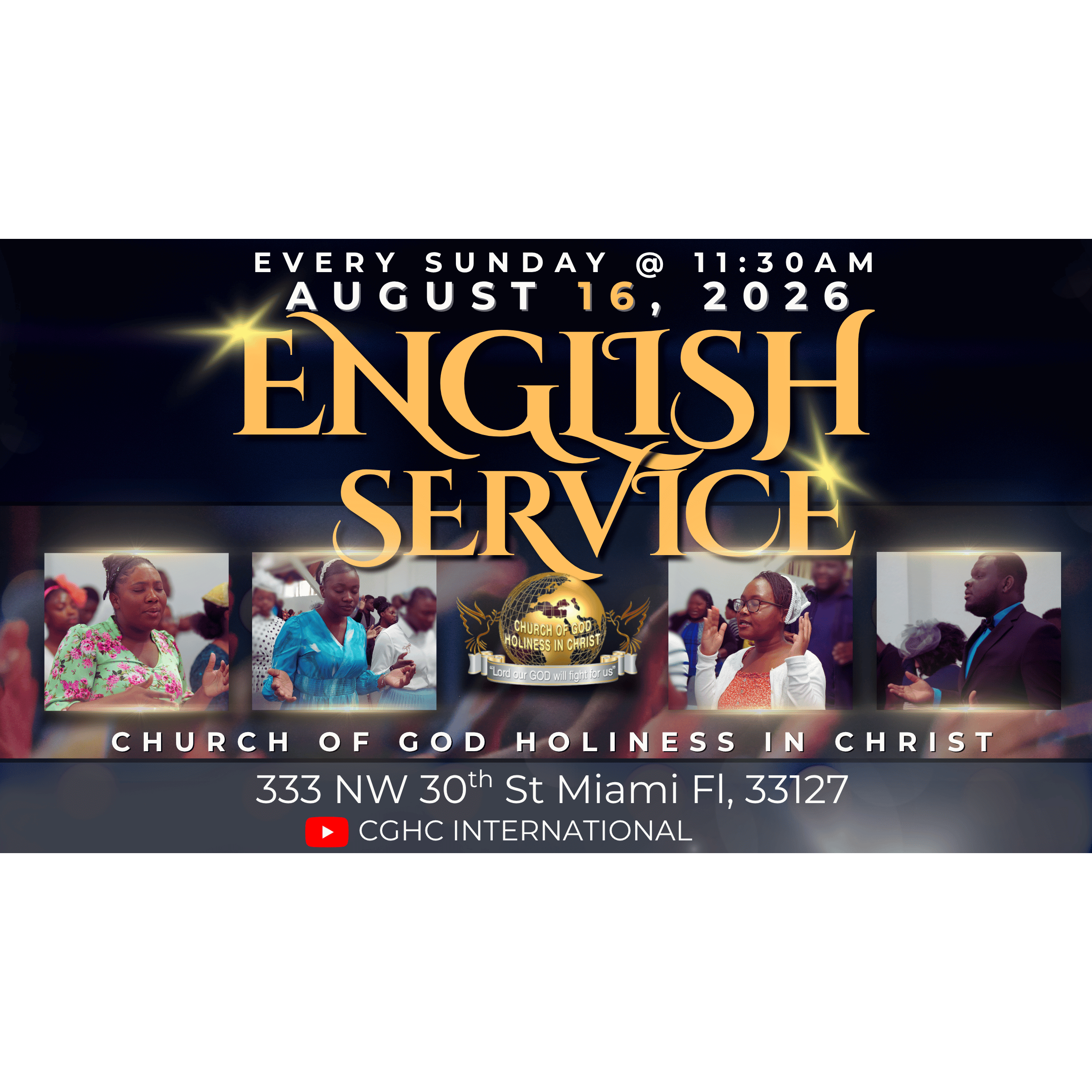 8.16.26 - Sunday English - Brother Joreb (W), Sister Bazile (P) | Prophetesse Dr Nadege Dutes | CGHC International | EGLISE DE DIEU SAINTETÉ EN CHRIST | Sunday English Service 8.16.2026 episode artwork