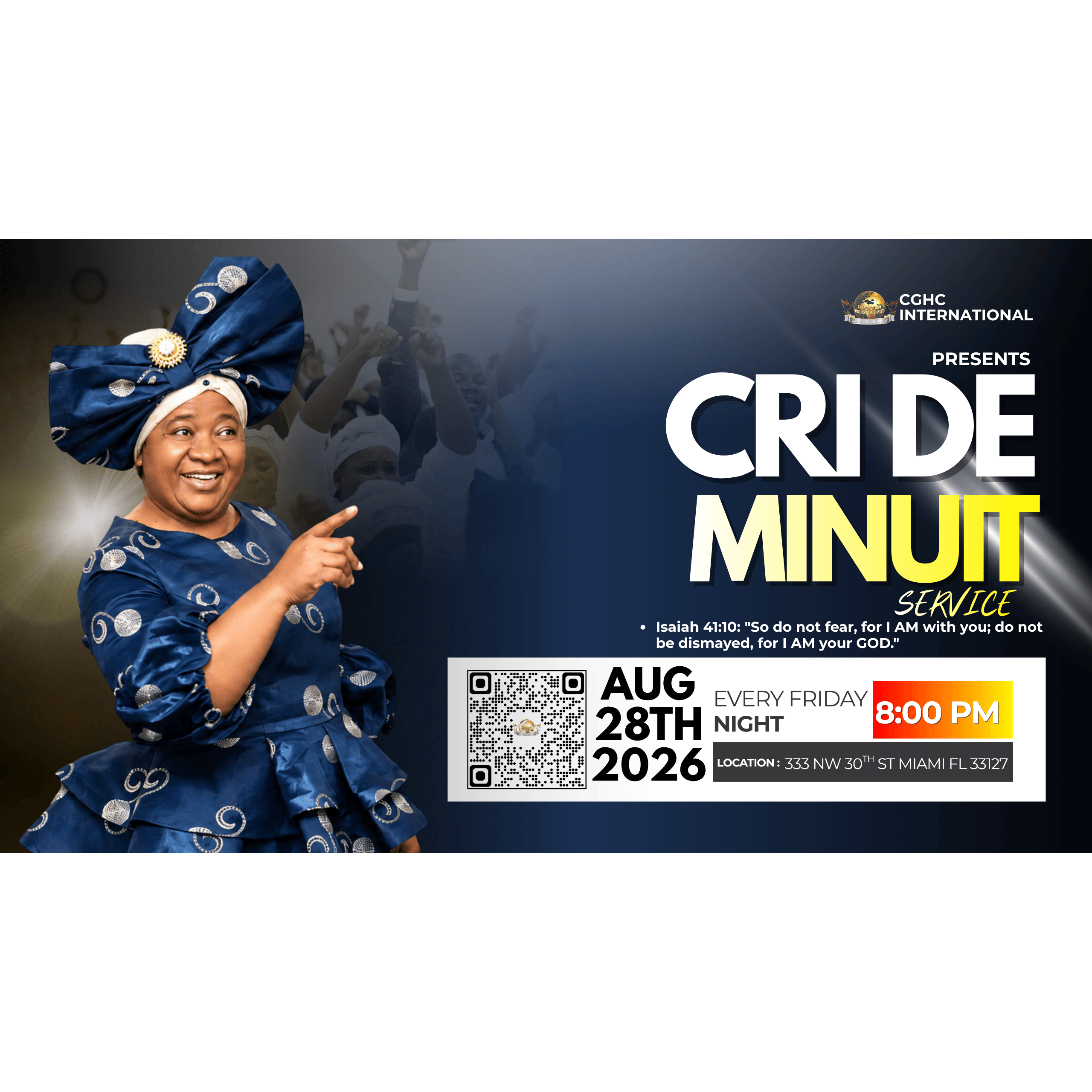 8.28.2026 - Vendredi Cri De Minuit - August 28, 2026 | Prophetesse Dr Nadege Dutes | CGHC International | EGLISE DE DIEU SAINTETÉ EN CHRIST