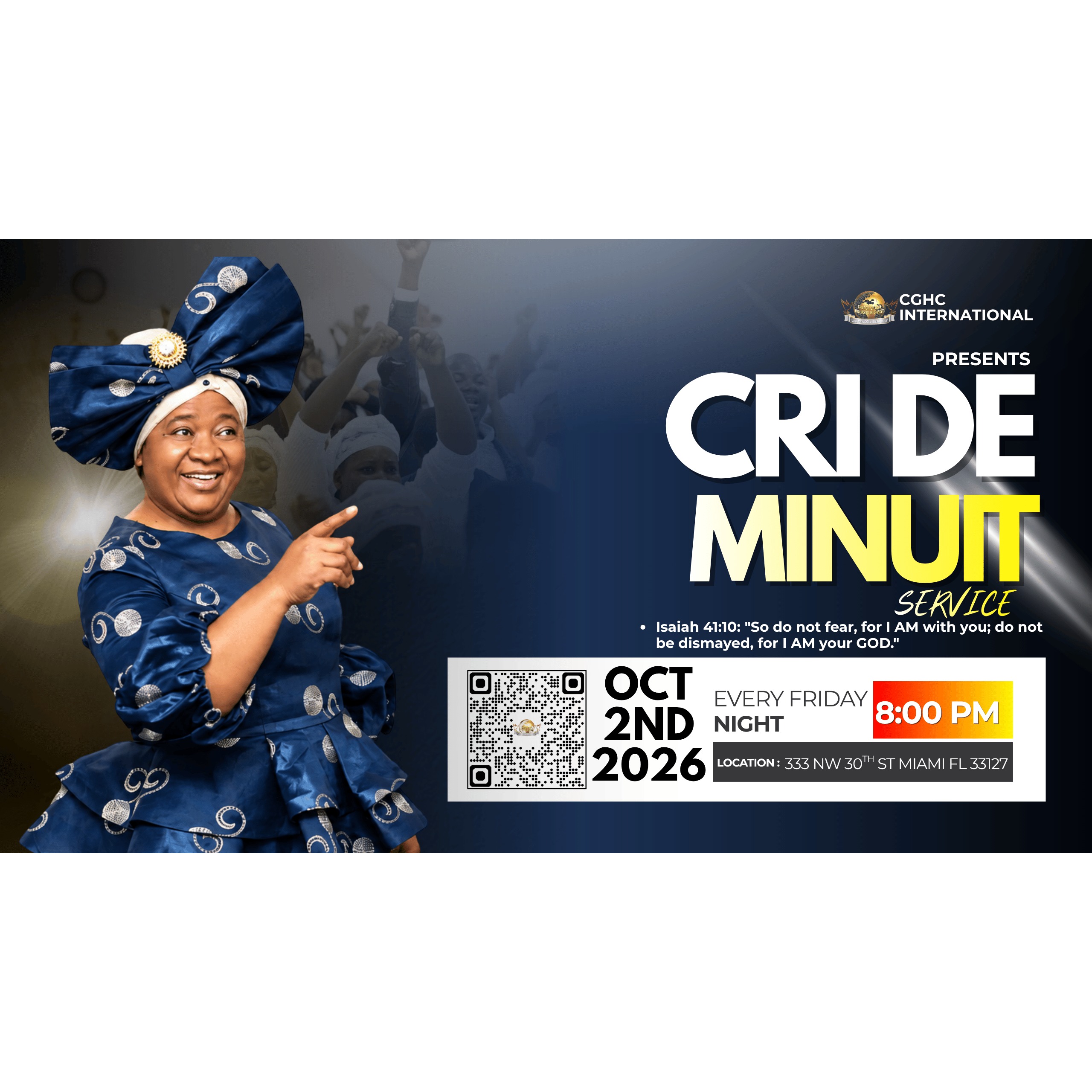 10.2.2026 - Vendredi Cri De Minuit - October 2, 2026 | Prophetesse Dr Nadege Dutes | CGHC International | EGLISE DE DIEU SAINTETÉ EN CHRIST episode artwork