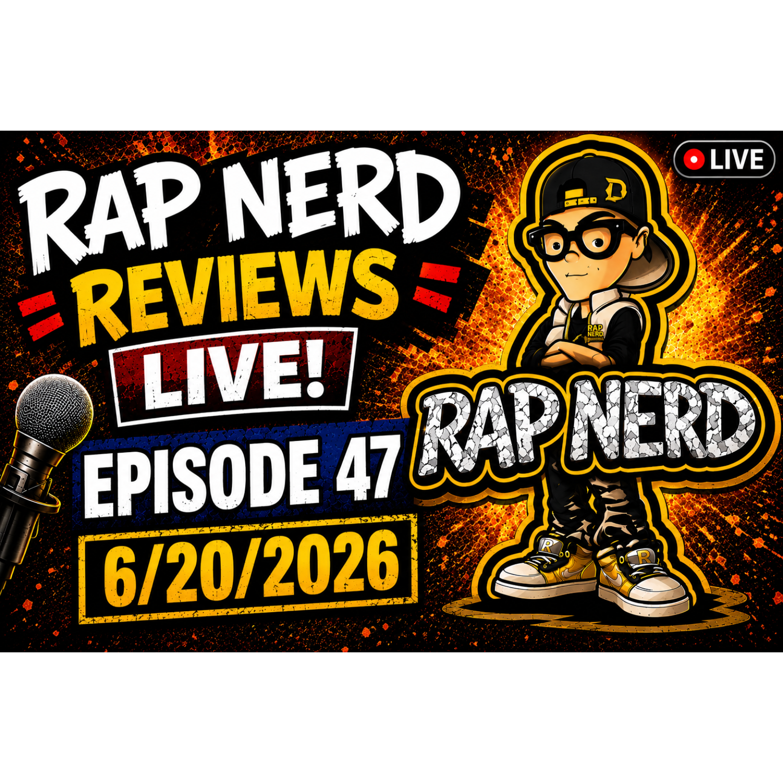 Rap Nerd Reviews LIVE Indie Hip Hop Song Reviews (6/20/26) episode artwork