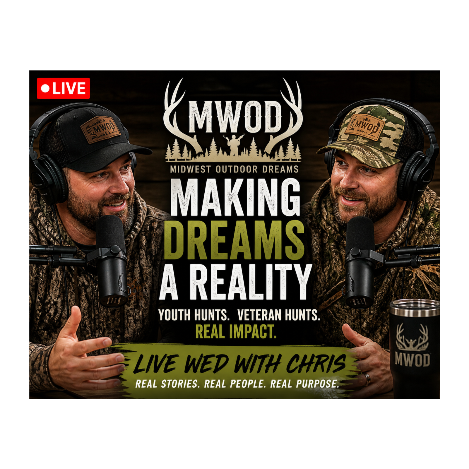#118 Live Wed 8PM: Making Dreams Reality w/ Chris | Midwest Outdoor Dreams (MWOD) episode artwork