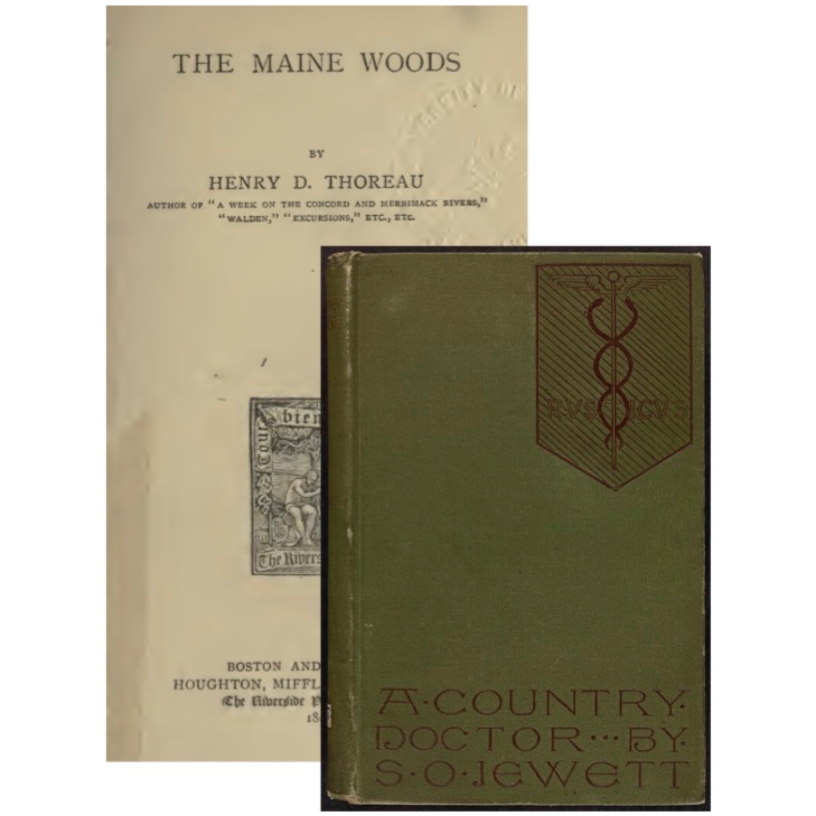 H. D. Thoreau, The Maine Woods, "Ktaadn," §3; poems by Frederick Goddard Tuckerman; Sarah Orne Jewett, A Country Doctor, chs. 3B & 4A episode artwork