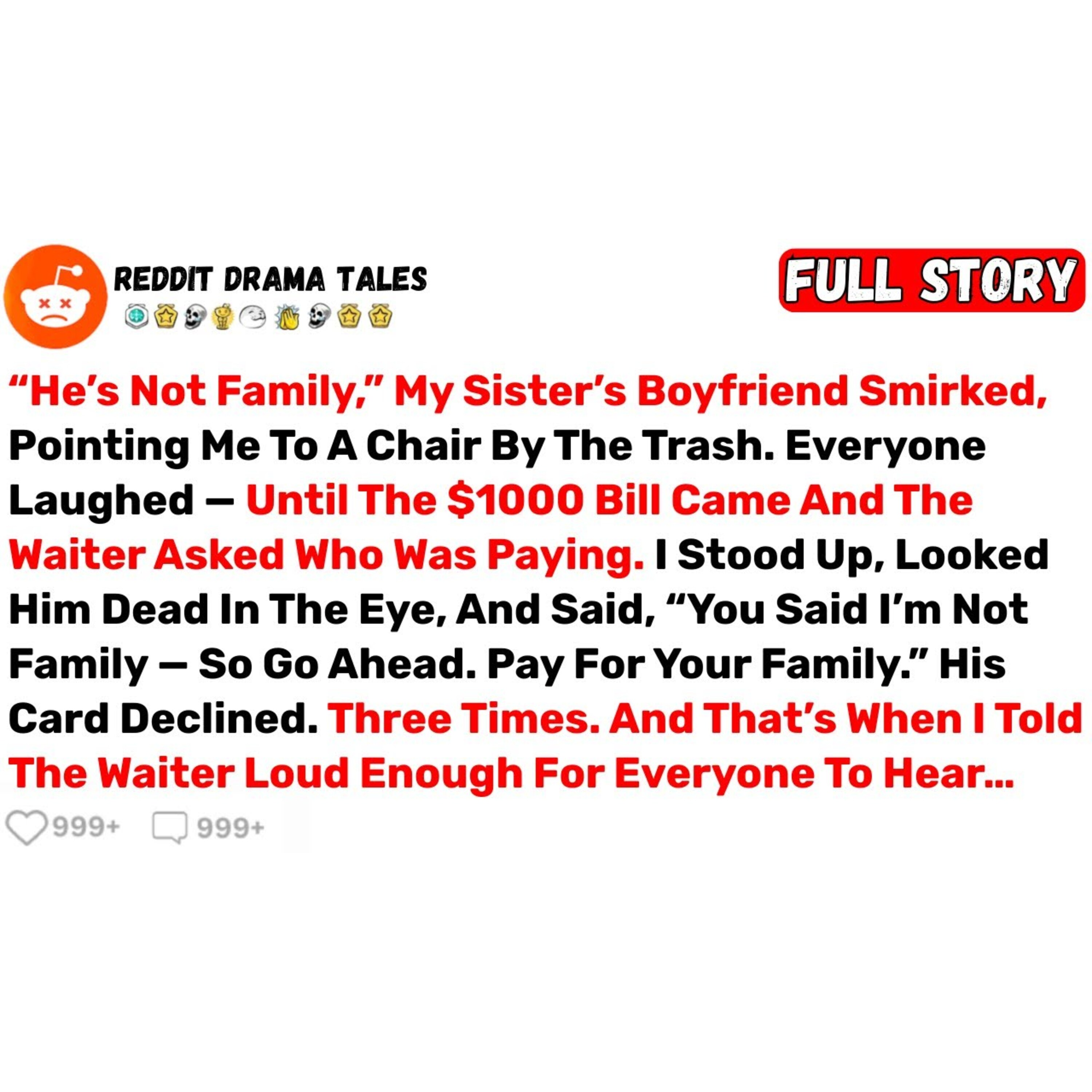 _He_s Not Family__ My Sister_s Boyfriend Smirked_ Pointing Me To A Chair By... - Best Reddit Stories episode artwork