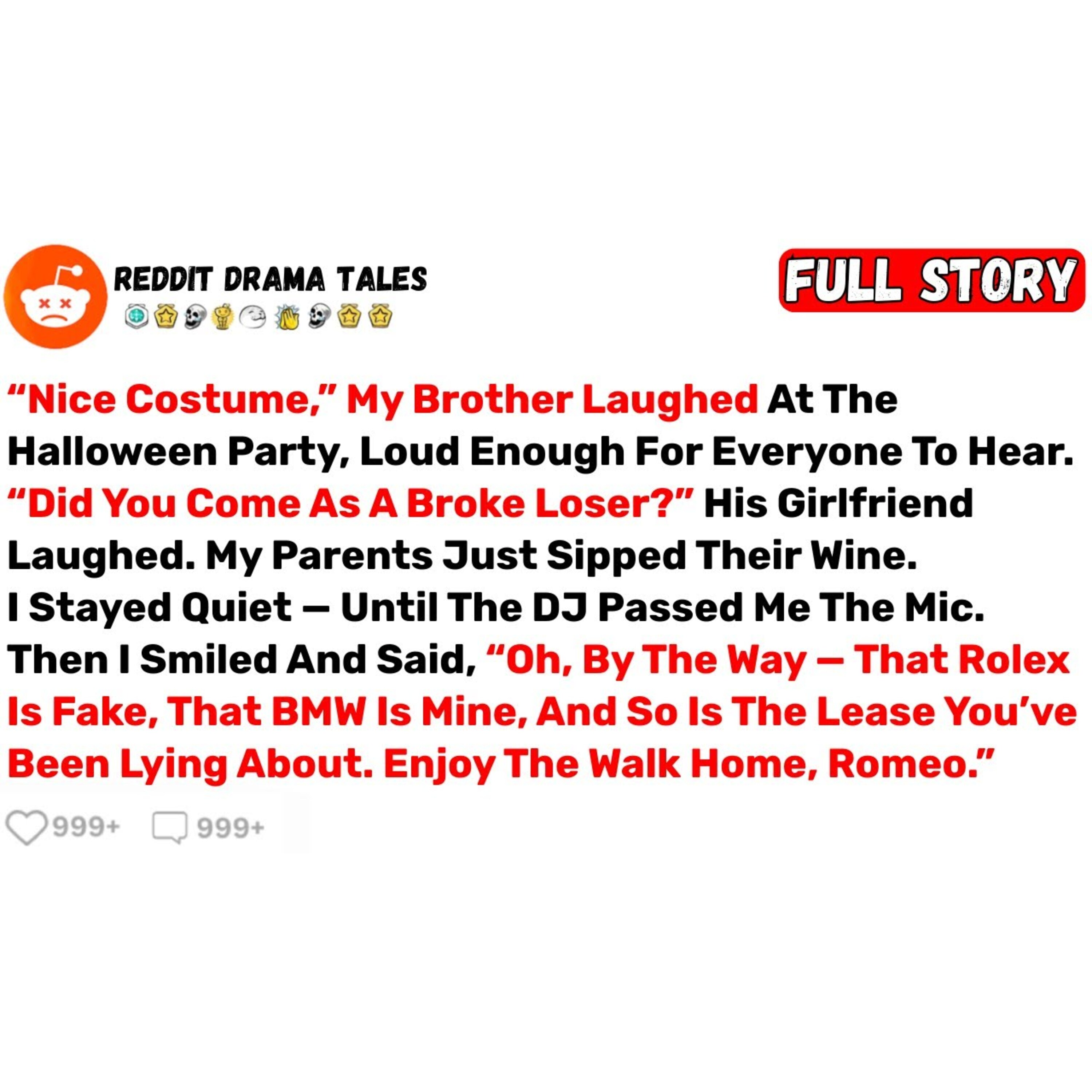 _Nice Costume__ My Brother Laughed At The Halloween Party_ Loud Enough... - Best Reddit Stories episode artwork