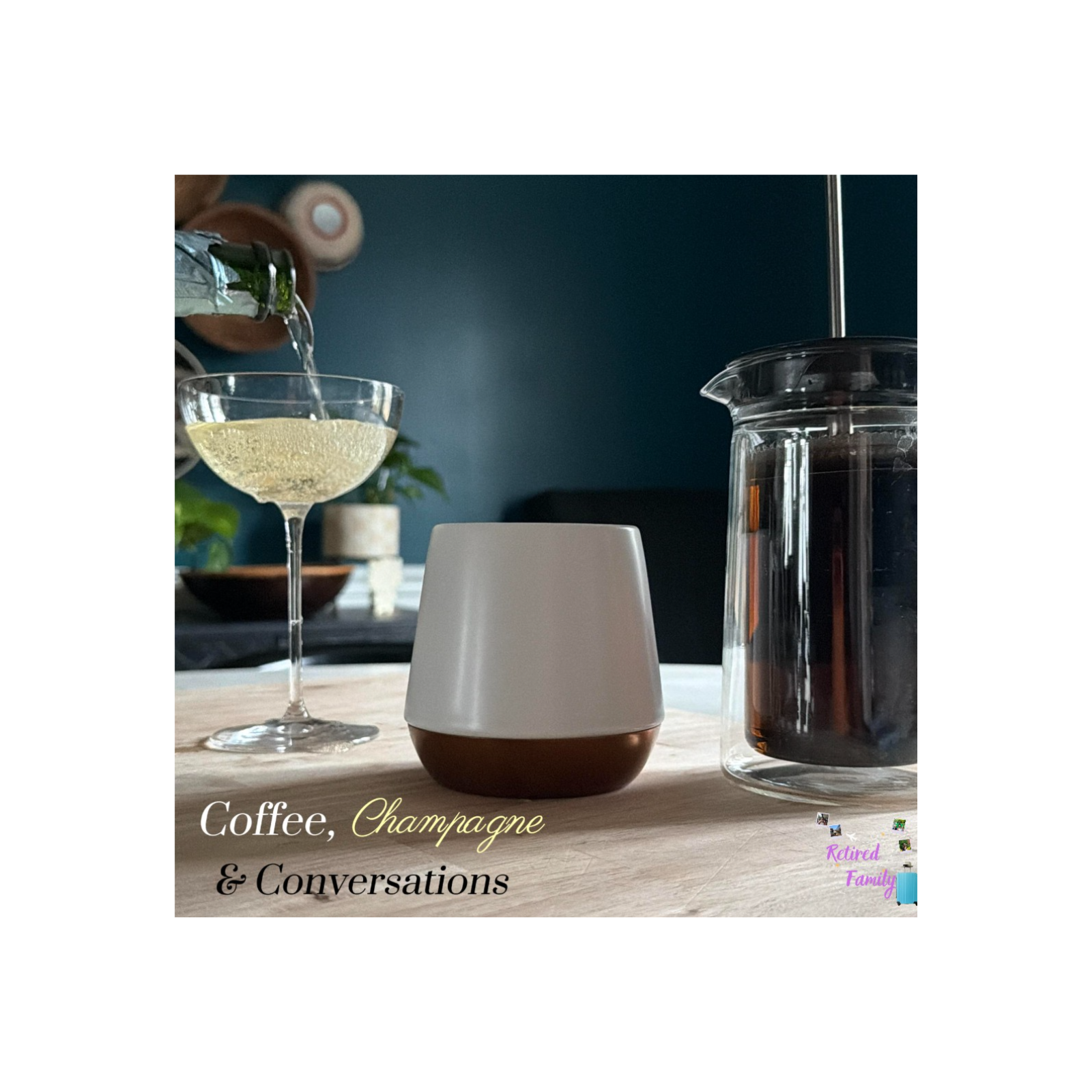 Retired Military Family: Coffee, Champagne and Conversations podcast artwork