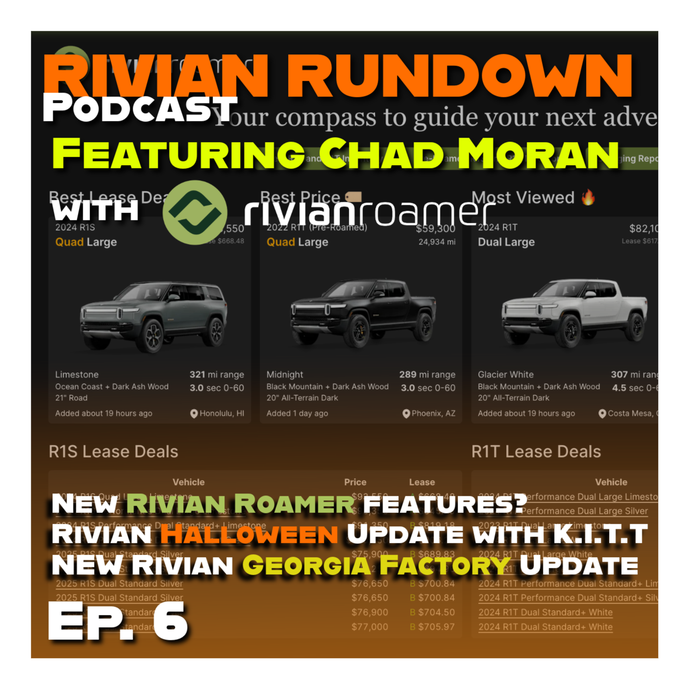 Talking Rivian with Rivian Roamer's Creator, Rivian Factory Updates and NEW Rivian Halloween Mode, featuring Chad Moran