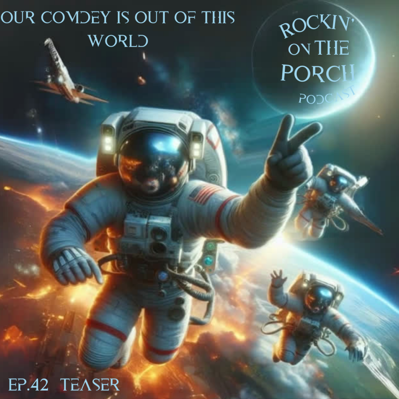 Rockin' on the Porch Podcast: Blast Off with Out of this World Humor episode artwork