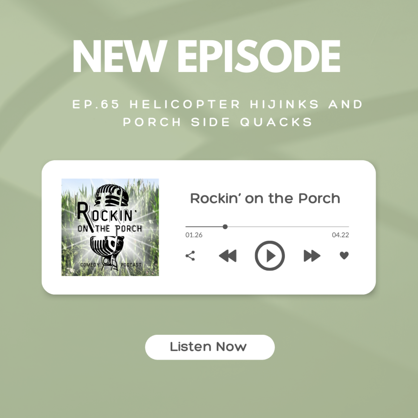 Ep.65 Helicopter Hijinks and Porch Side Quacks episode artwork