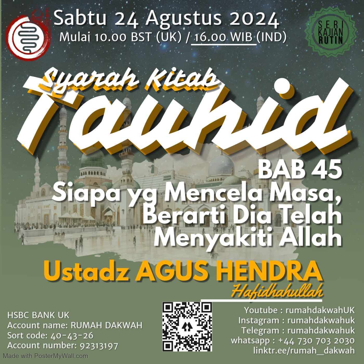 Ustadz Agus Hendra  Kitab Tauhid  - Bab 45