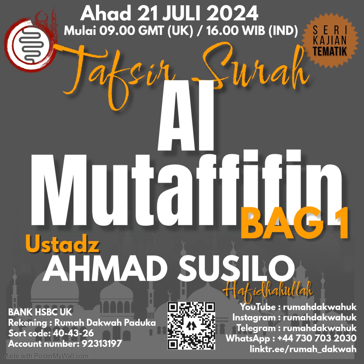 Ustadz Ahmad Susilo _ Tafsir Surah Al Mutaffifin BAGIAN 1