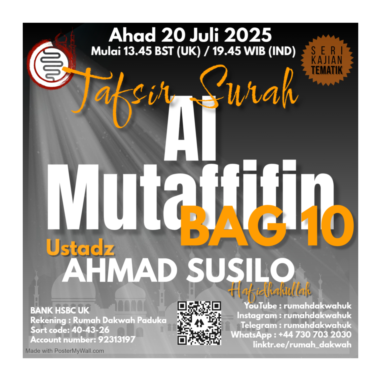 Ustadz Ahmad Susilo | Tafsir Surat Al Mutaffiffin - Bagian 10 (Ayat 33-36)