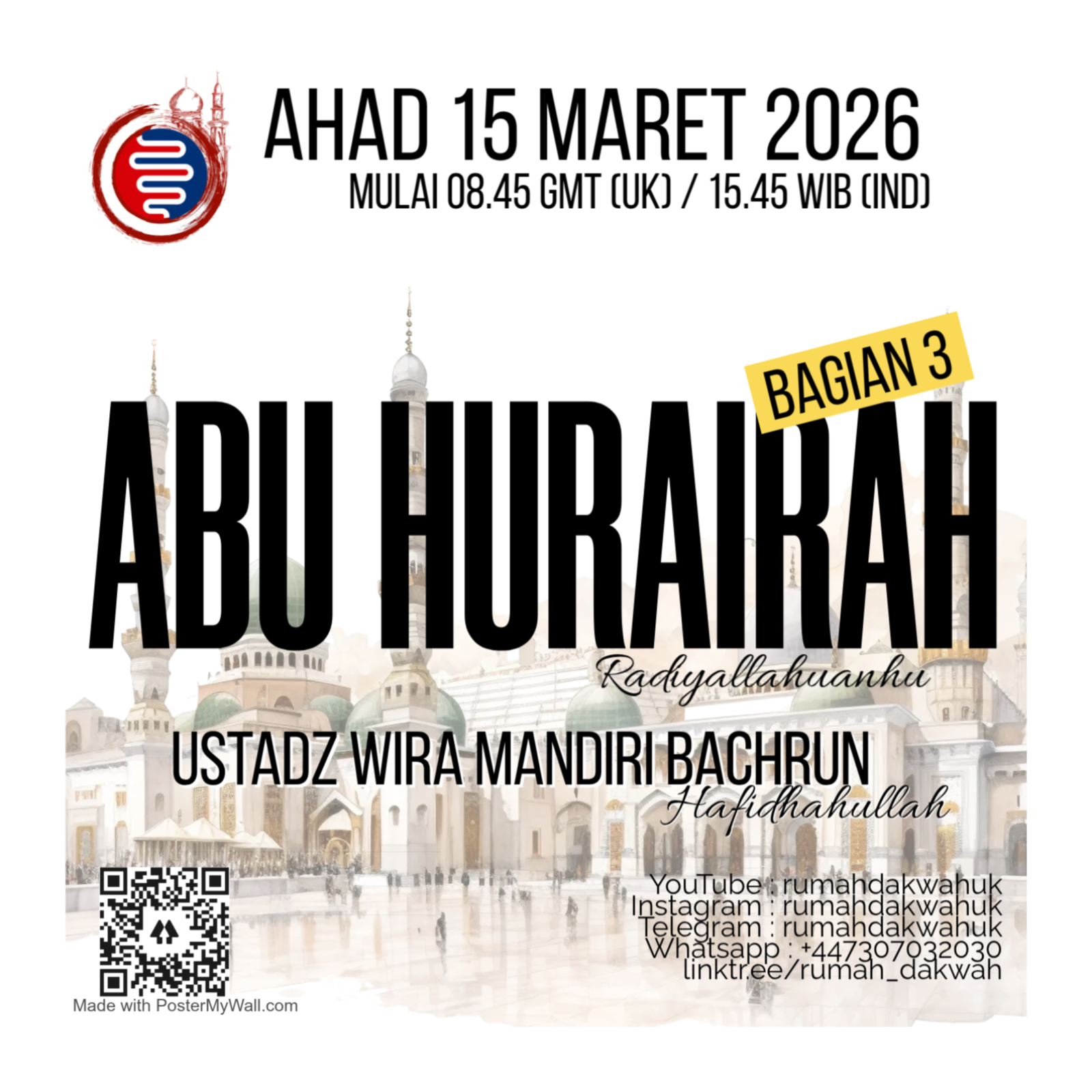 Ustadz Wira Mandiri Bachrun | Sirah | Abu Hurairah Radiyallahu Anhu - Bagian 3