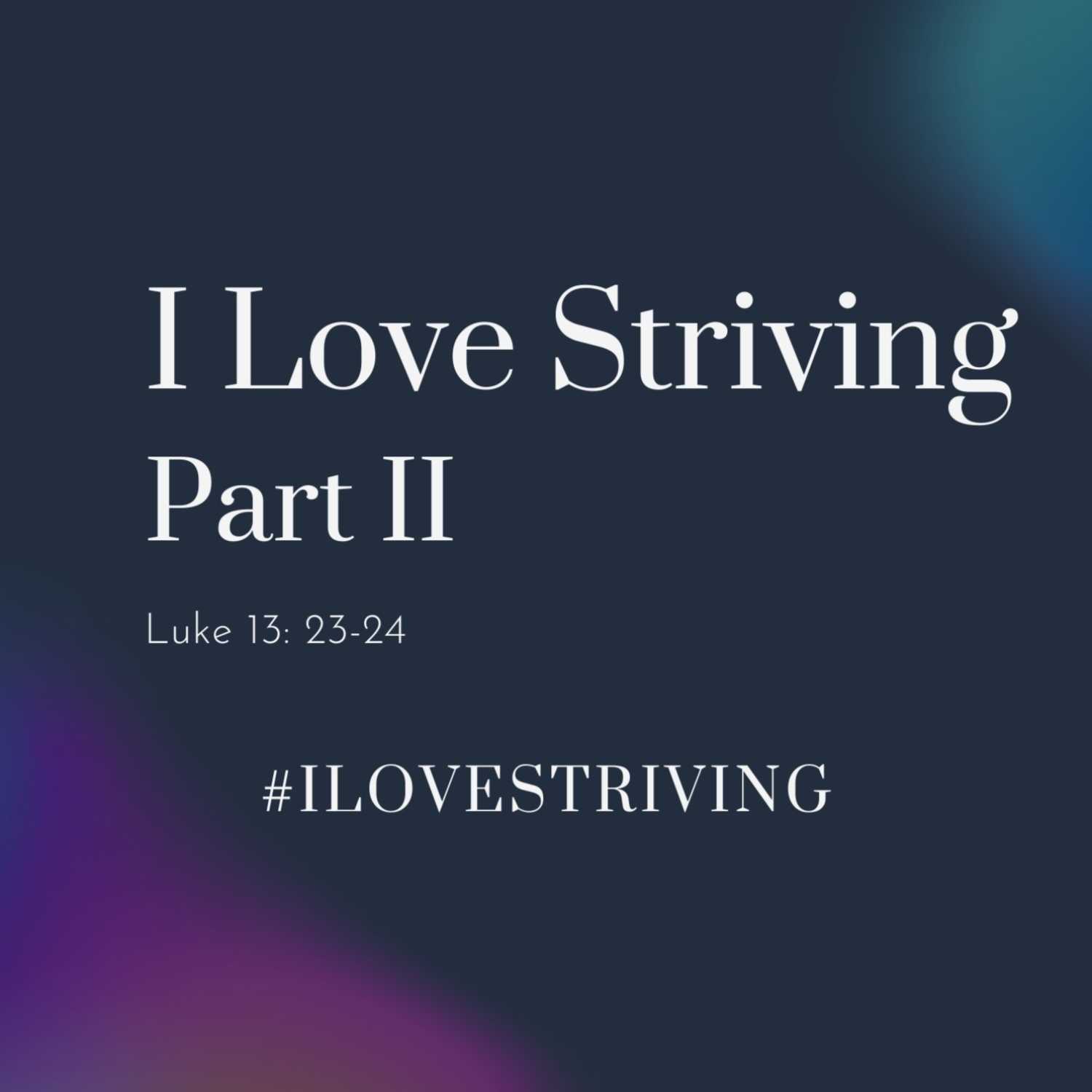 I Love Striving II
