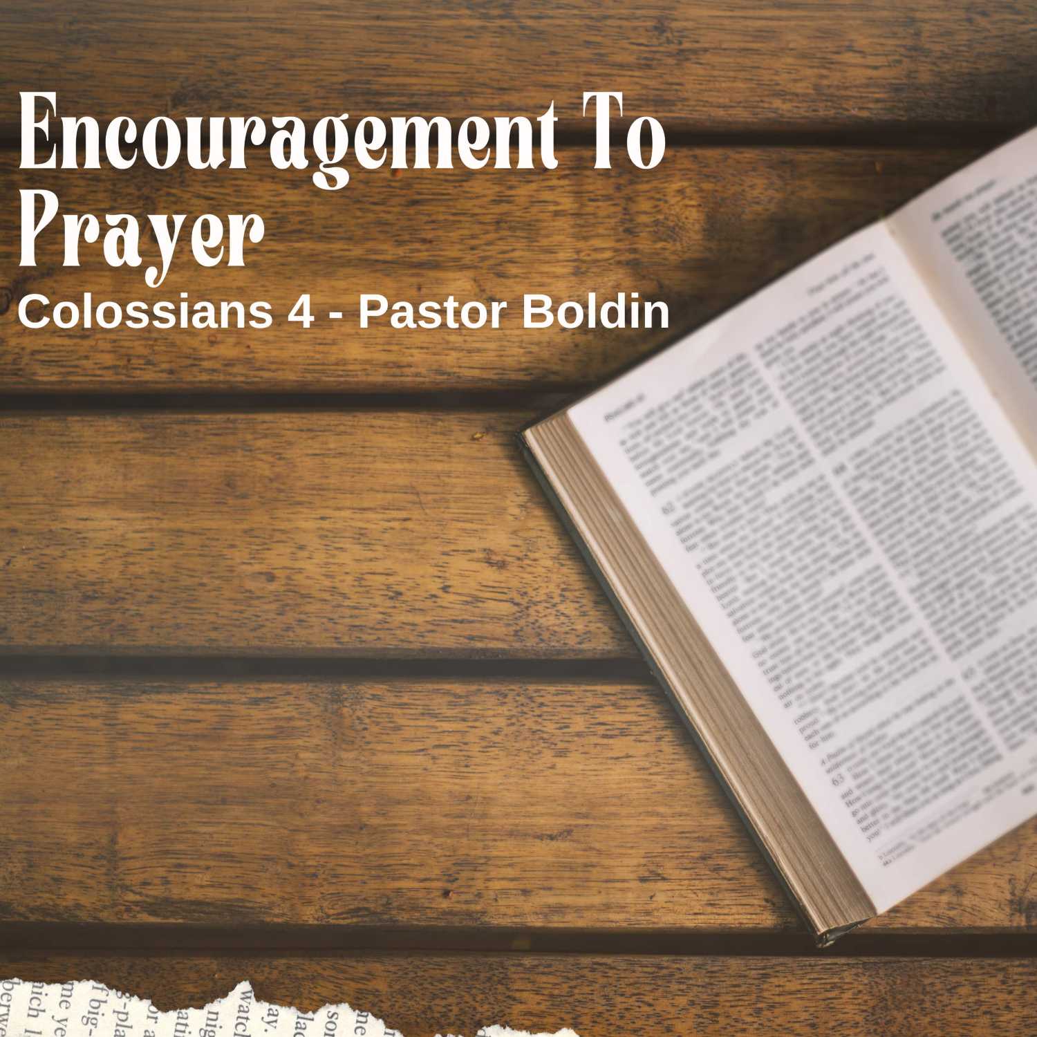 Encouragement To Prayer