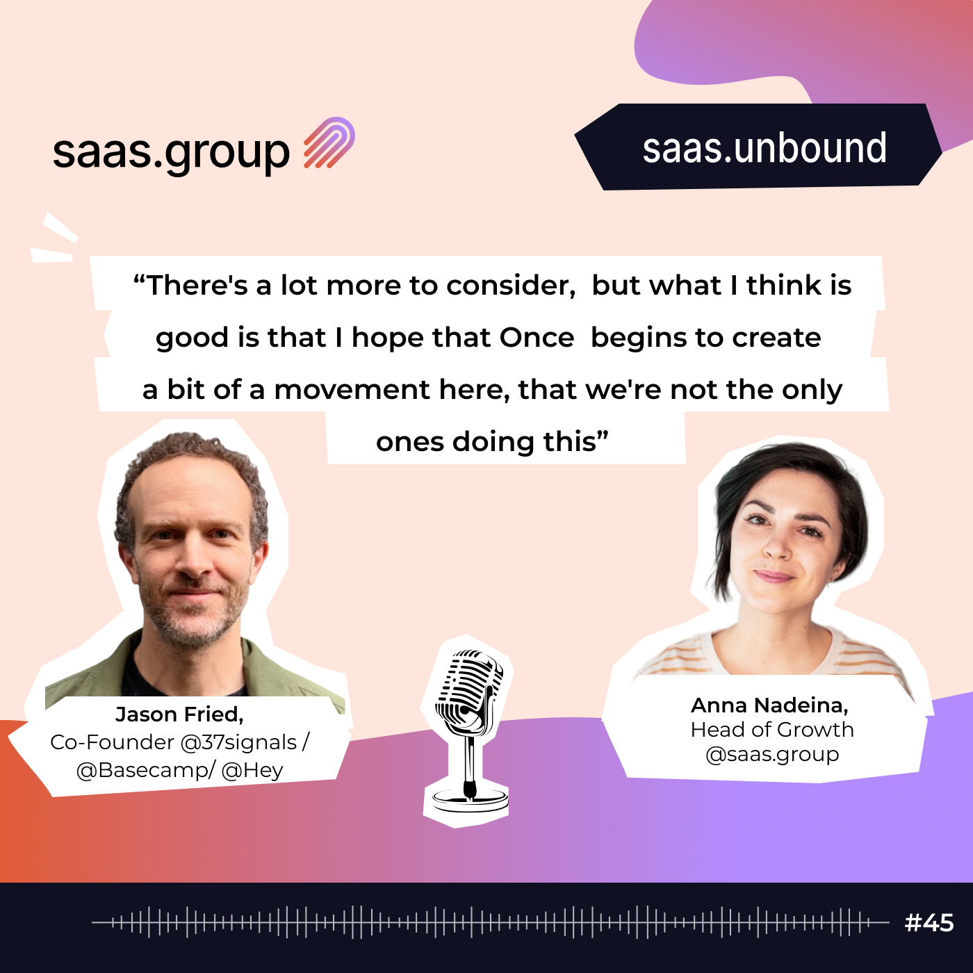 Jason Fried @37signals/@Once.com. Building stone age tools and getting excited about software (again!) episode artwork