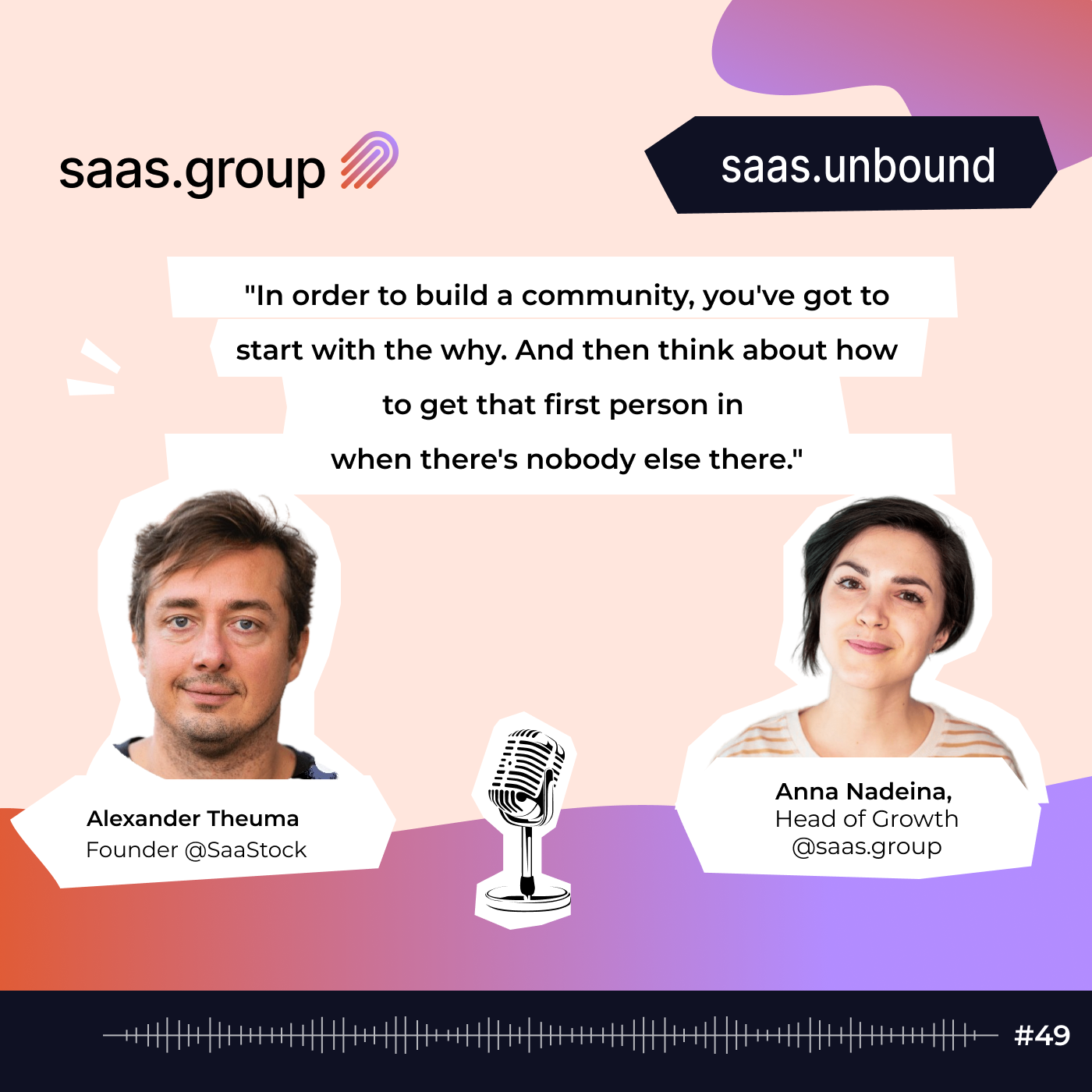 Alexander Theuma @SaaStock. Helping founders thrive with the power of community episode artwork
