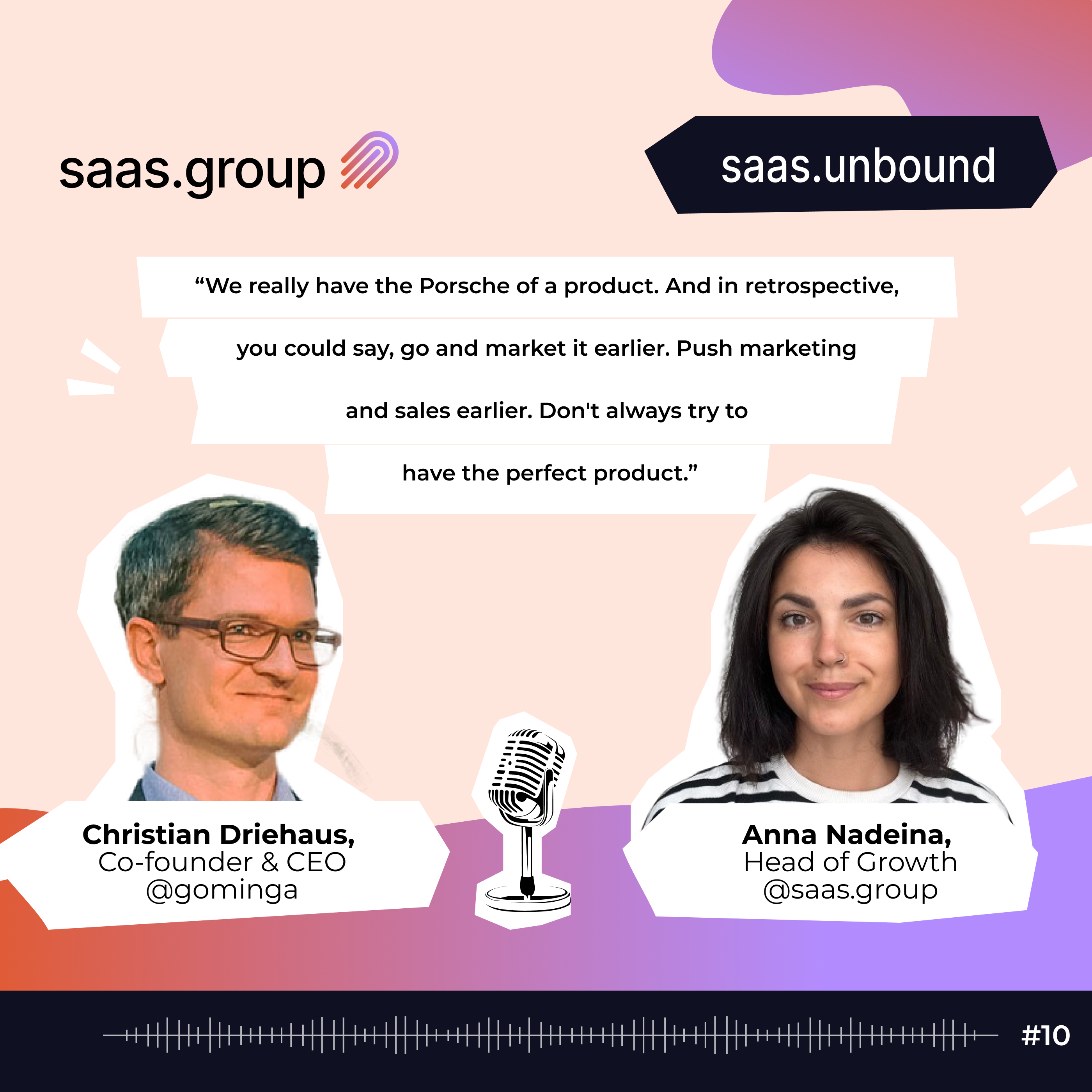 Growing SaaS company after an acquisition with Christian Driehaus @gominga episode artwork