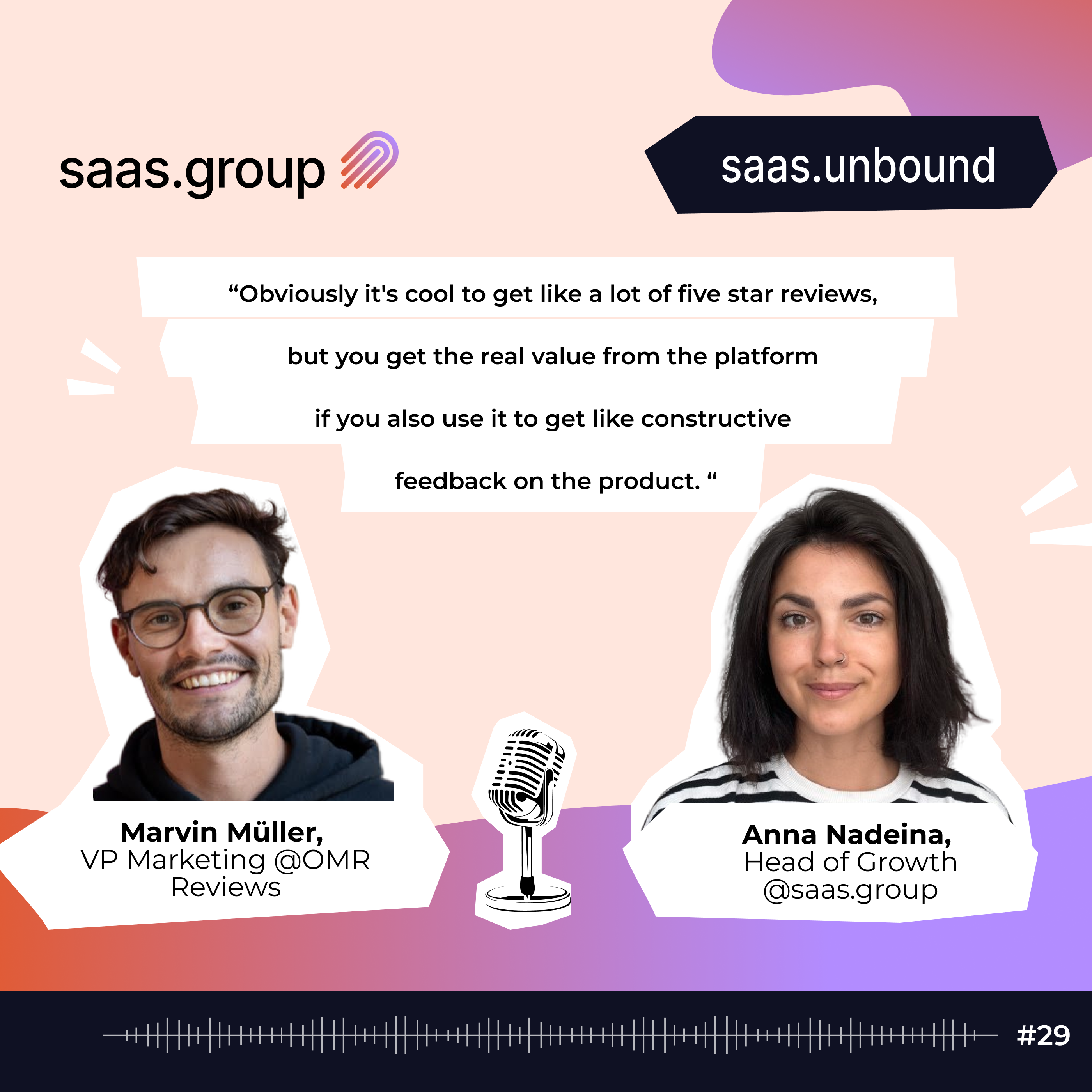 The 4.3 Star Secret: Why perfect reviews for your SaaS are not ideal with Marvin Müller @OMR reviews episode artwork