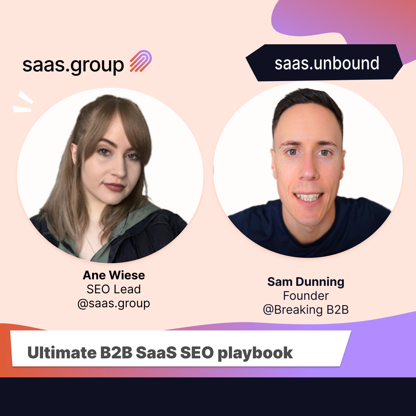 Ultimate B2B SaaS SEO playbook with Ane Wiese and Sam Dunning episode artwork