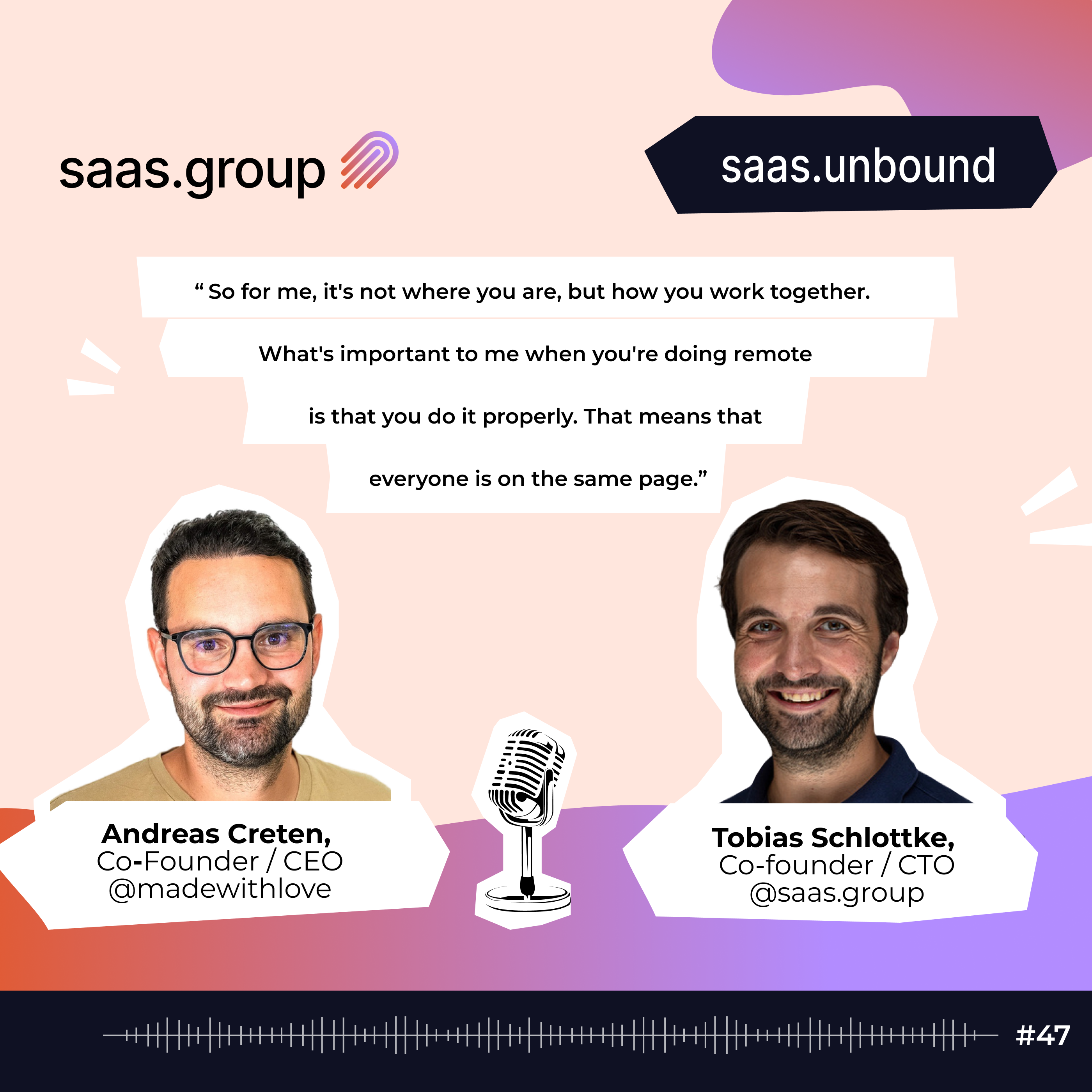 Remote SaaS playbook: why freedom beats control with Andreas Creten @madewithlove episode artwork