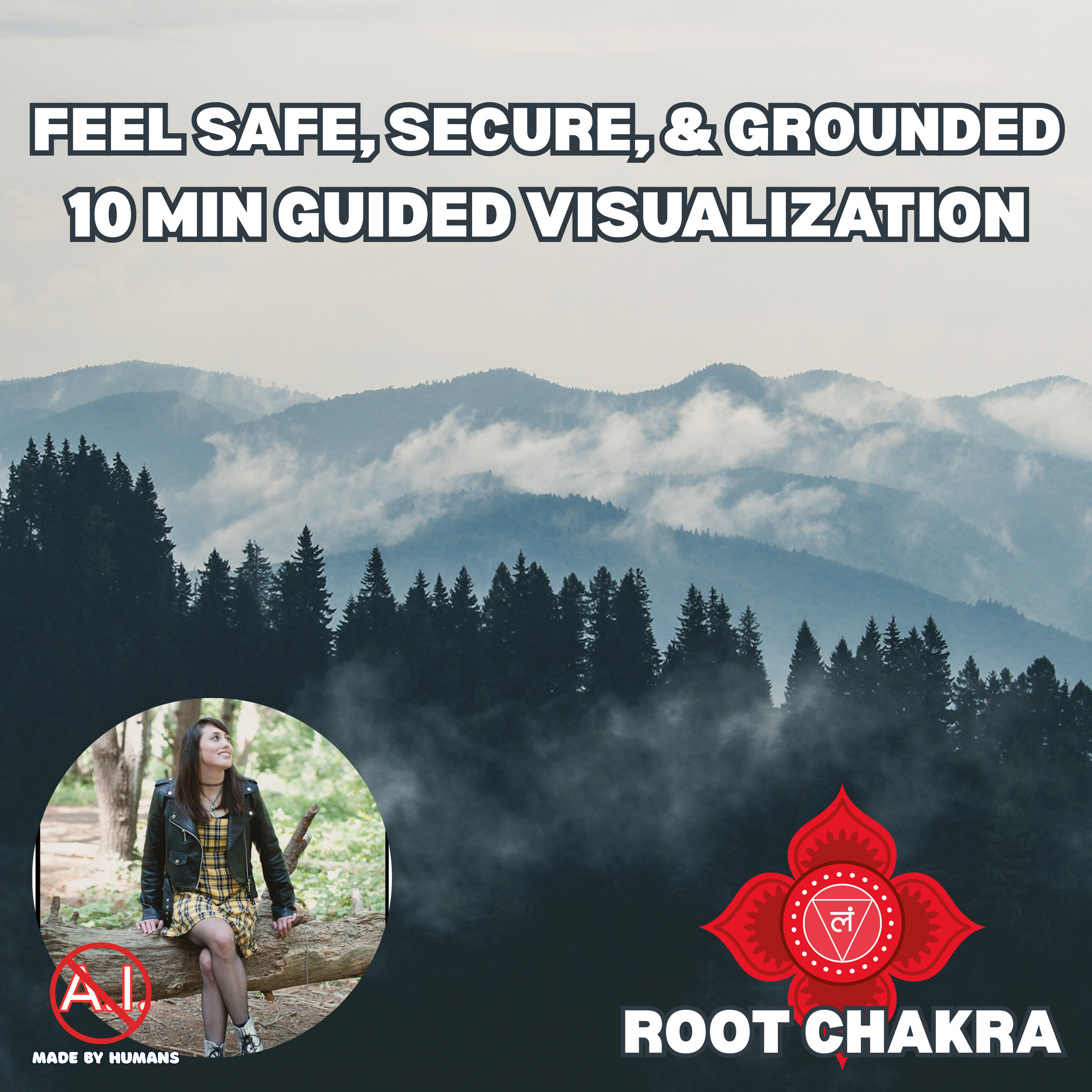 10 Min Root Chakra Guided Visualization | Feel Safe, Secure, & Grounded | 396 Hz Binaural Beats