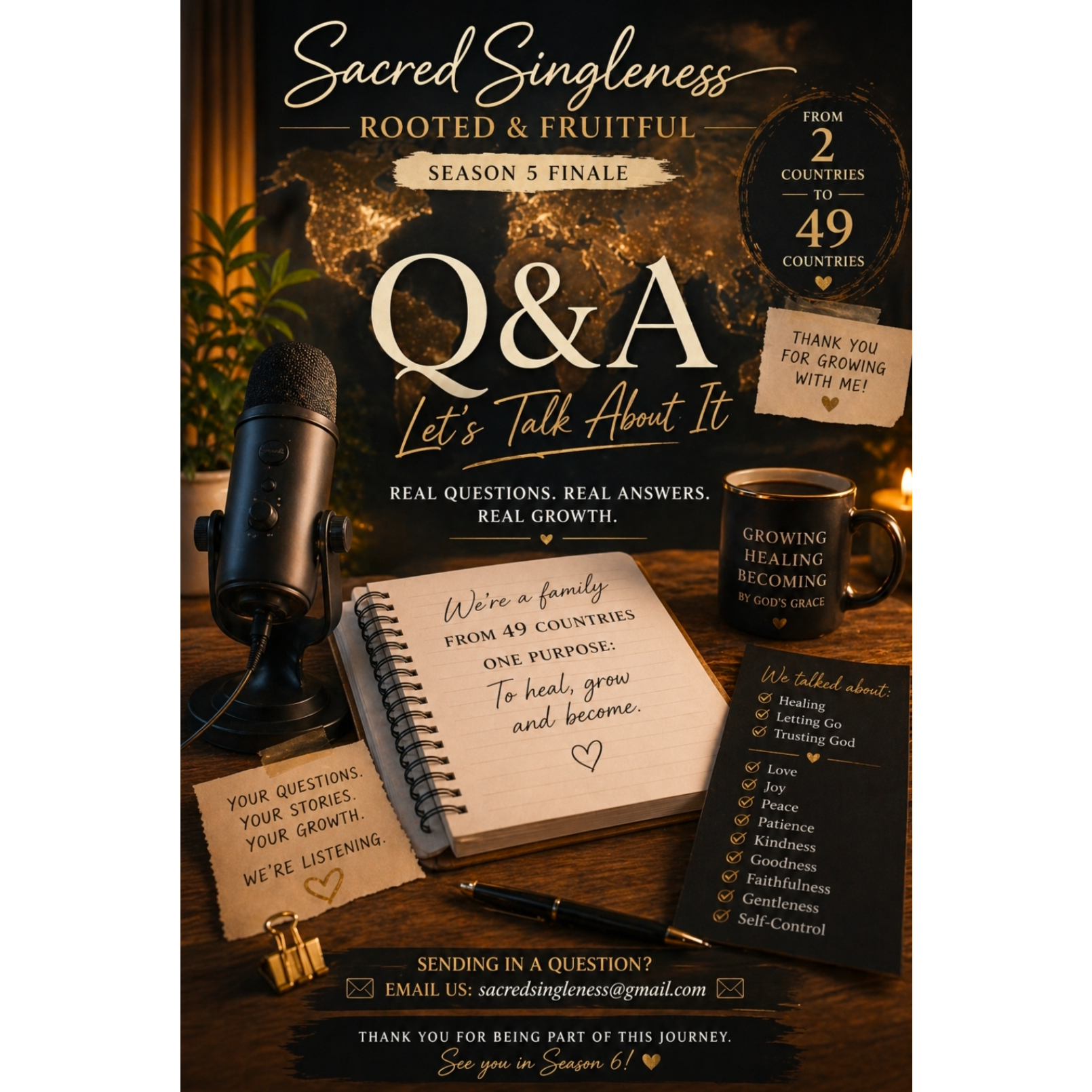 Season 5 Finale Q&A : From 49 Countries to One Family — Let’s Talk About It