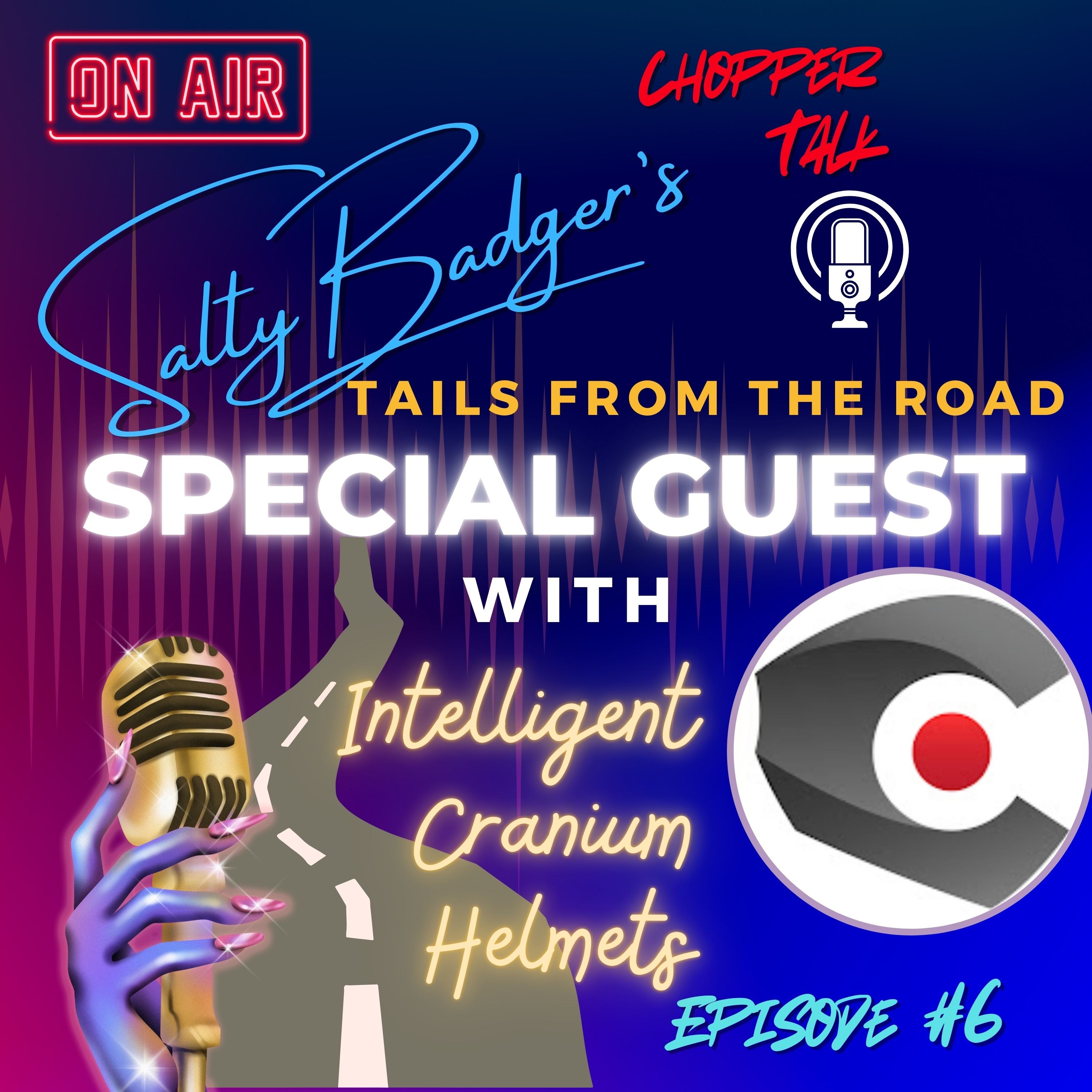 Salty Badgers Chopper Talk Tails of the Road Episode #6 W/ CEO of ICR Helmets #motorcycle #interview episode artwork