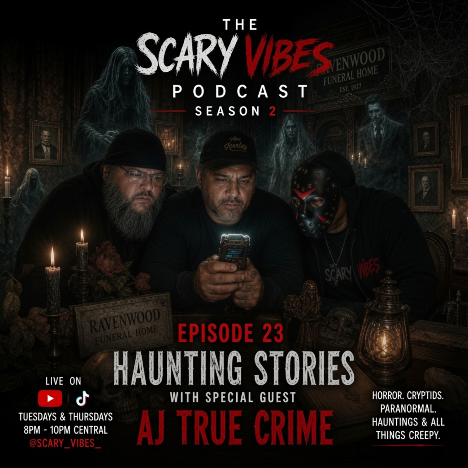 Haunting Stories with AJ True Crime | The Scary Vibes Podcast episode artwork