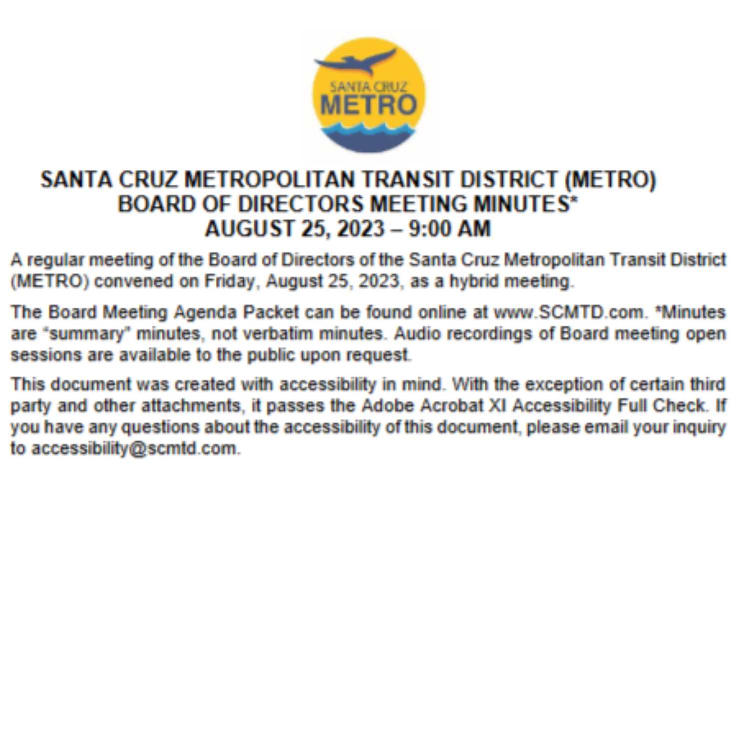 Santa Cruz County Transit and Transportation Agency Meetings - Audio Tracks