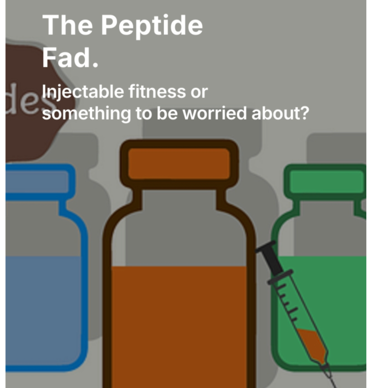 The Peptide Fad: injectable fitness or something to worry about?