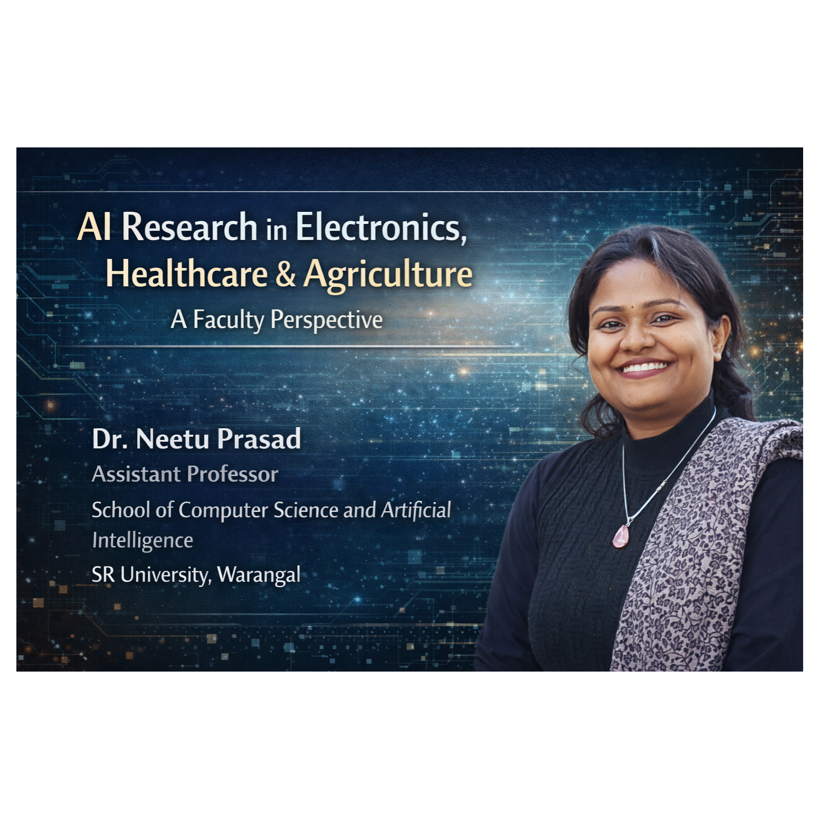 AI Research in Electronics, Healthcare & Agriculture: A Faculty Perspective