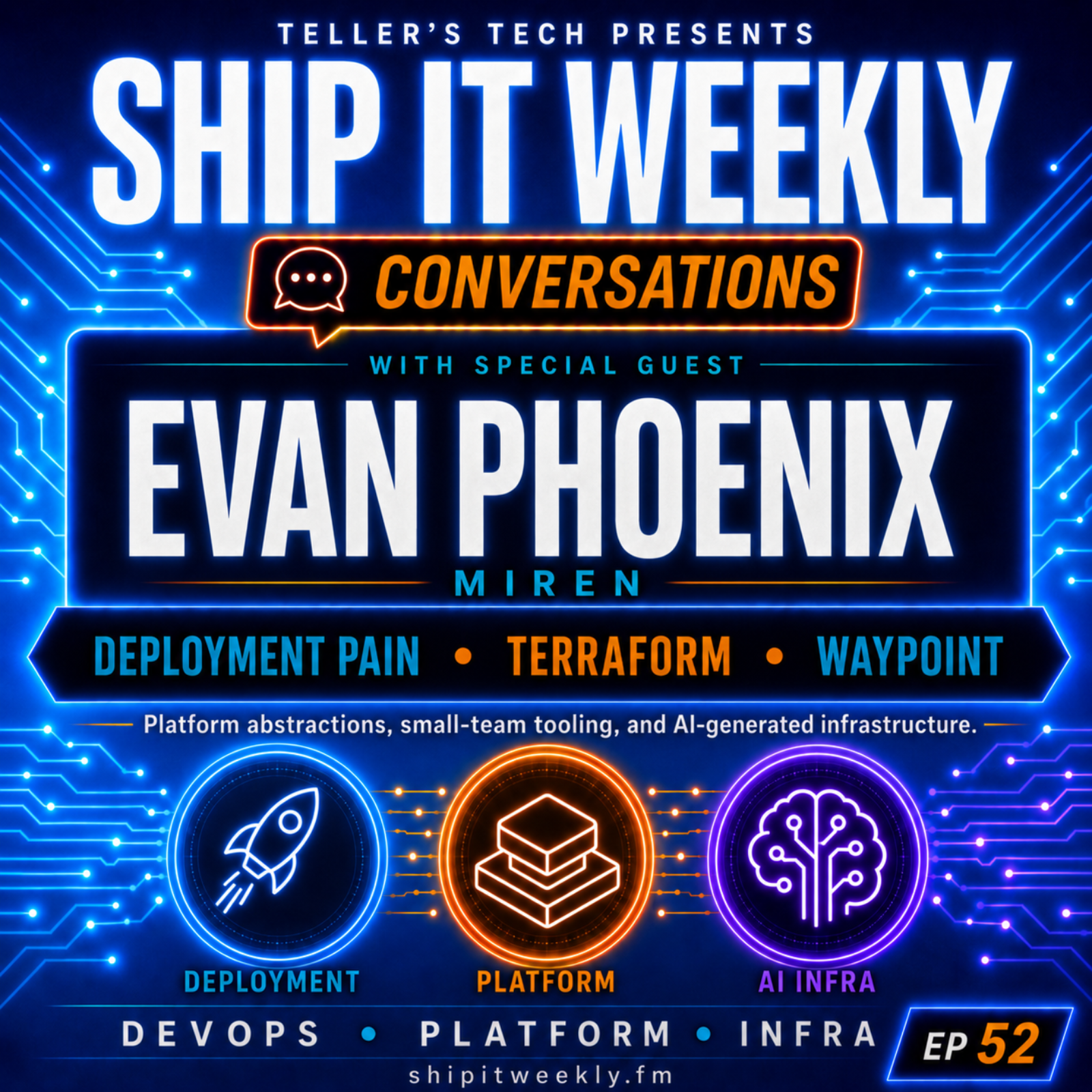 Ship It Conversations: Evan Phoenix of Miren on Deployment Pain, Terraform, Waypoint, and Better Defaults for Small Teams episode artwork