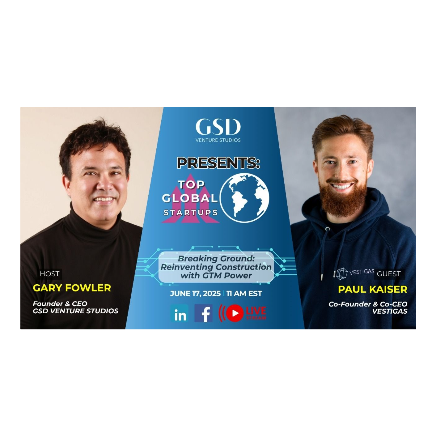 Top Global Startups: Breaking Ground: Reinventing Construction with GTM Power with Paul Kaiser episode artwork