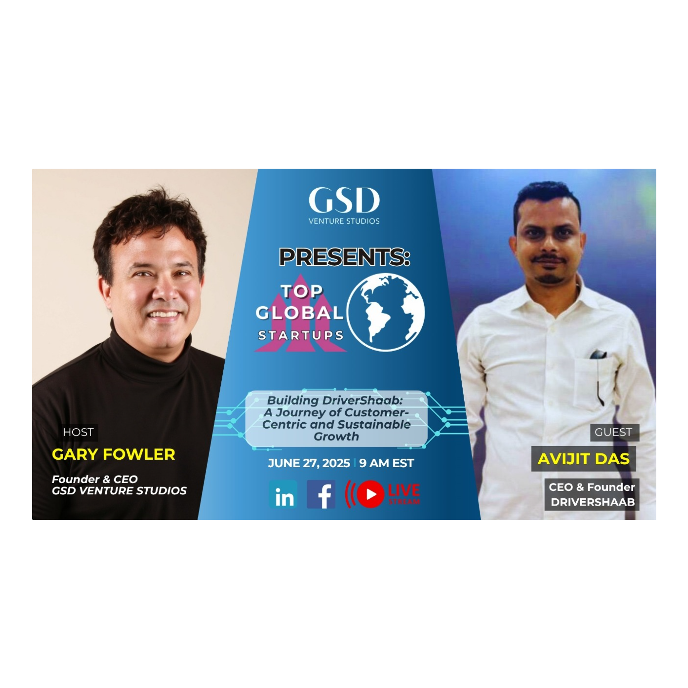 Top Global Startups: Building DriverShaab: A Journey of Customer-Centric and Sustainable Growth with Avijit Das episode artwork
