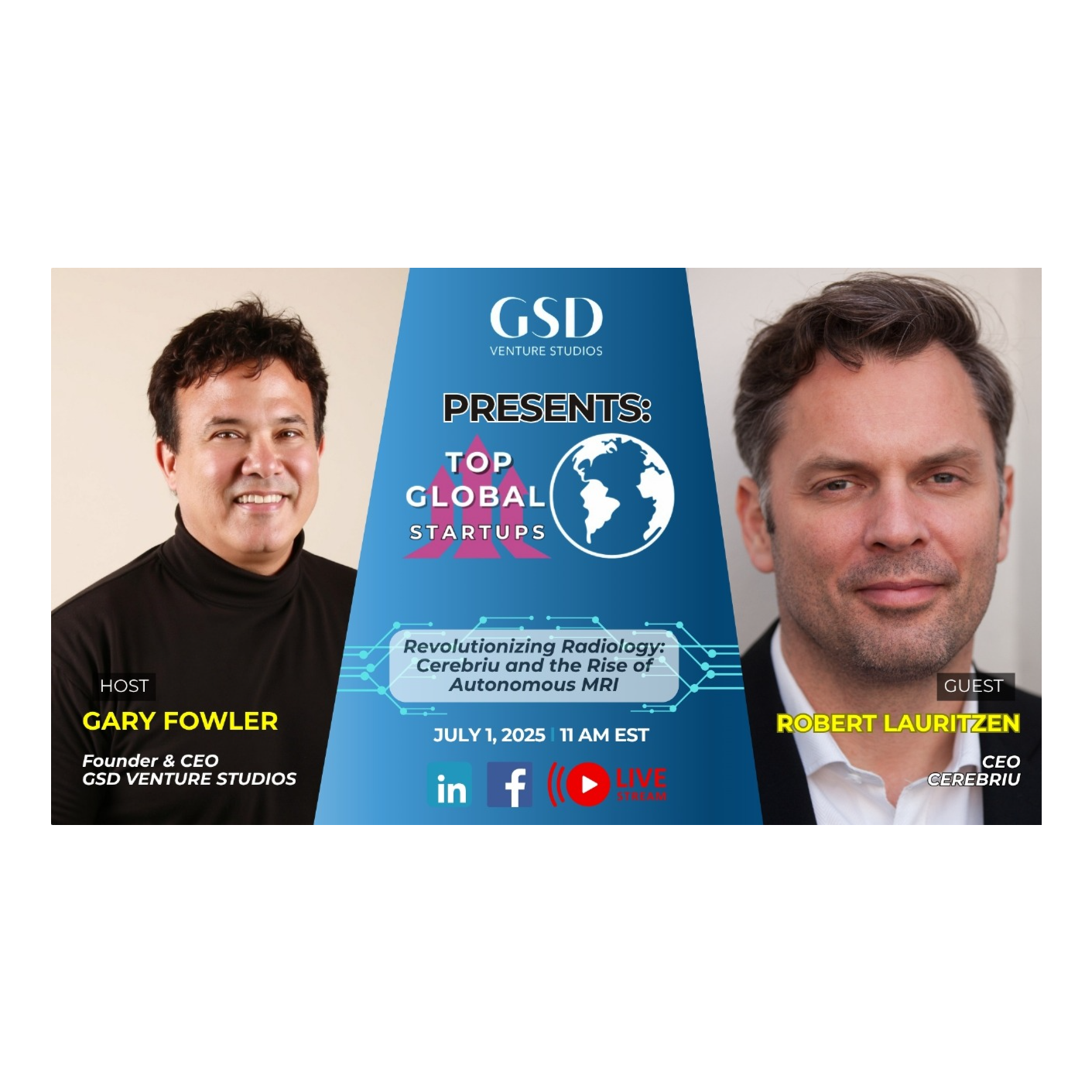 Top Global Startups: Revolutionizing Radiology: Cerebriu and the Rise of Autonomous MRI with Robert Lauritzen episode artwork
