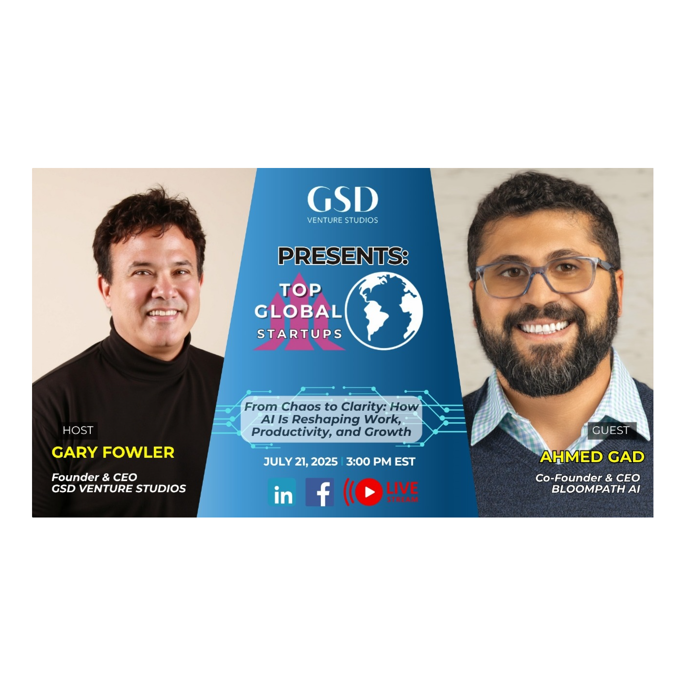 Top Global Startups: From Chaos to Clarity: How AI Is Reshaping Work, Productivity, and Growth with Ahmed Gad episode artwork