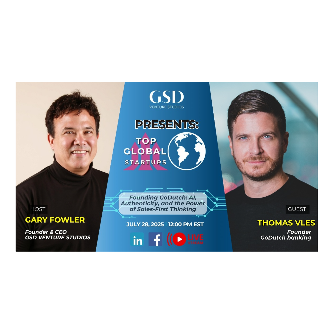  Top Global Startups: Founding GoDutch: AI, Authenticity, and the Power of Sales-First Thinking  with Thomas Vles episode artwork