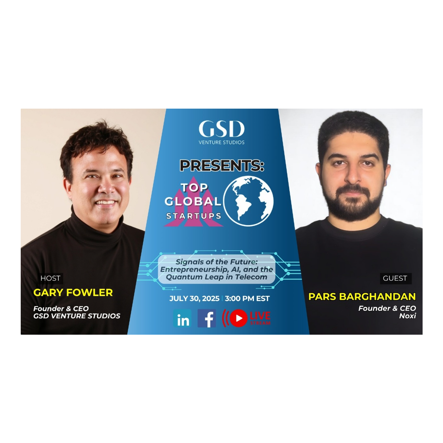 Top Global Startups: Signals of the Future: Entrepreneurship, AI, and the Quantum Leap in Telecom  with Pars Barghandan  episode artwork