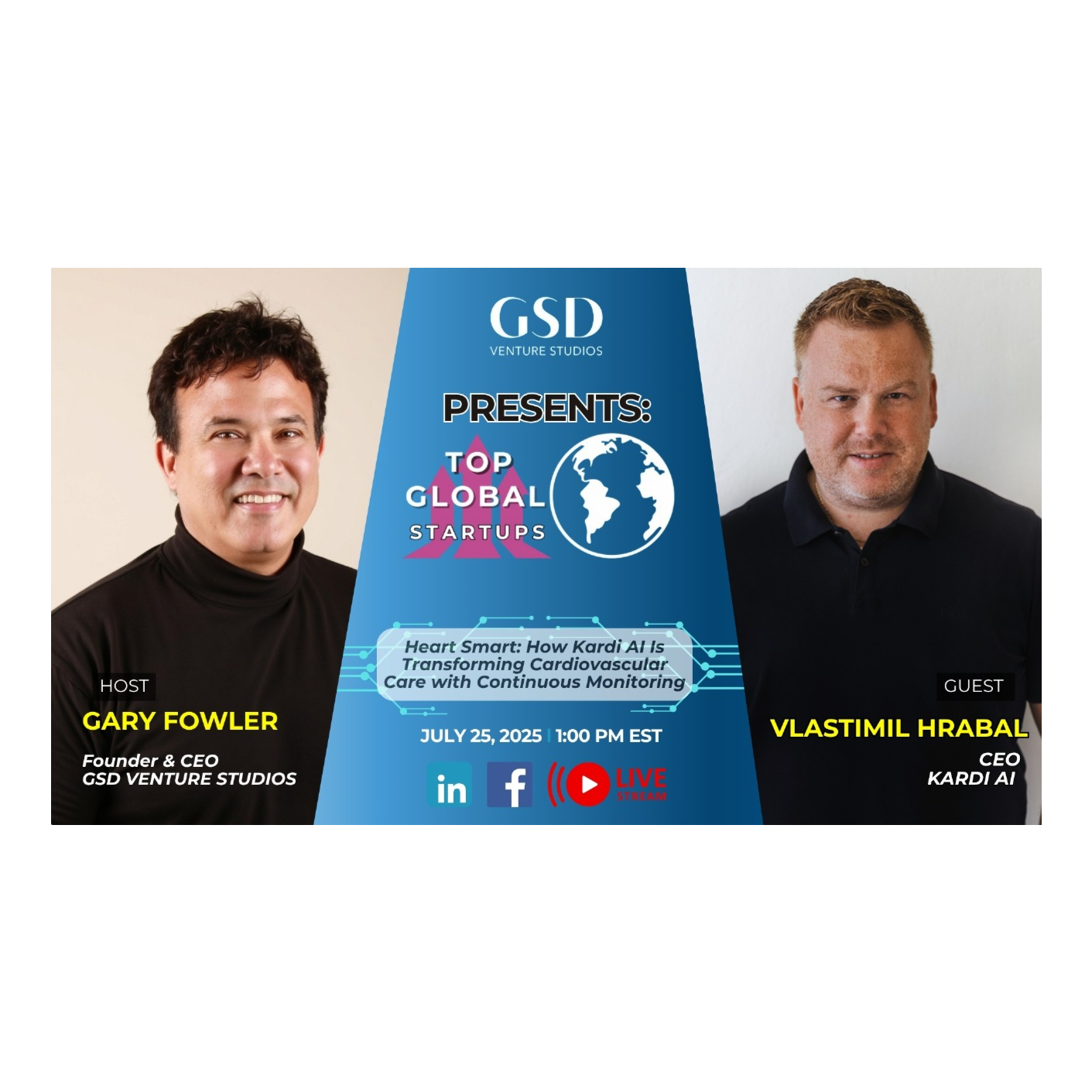 Top Global Startups: Heart Smart: How Kardi AI Is Transforming Cardiovascular Care with Continuous Monitoring with Vlastimil Hrabal episode artwork