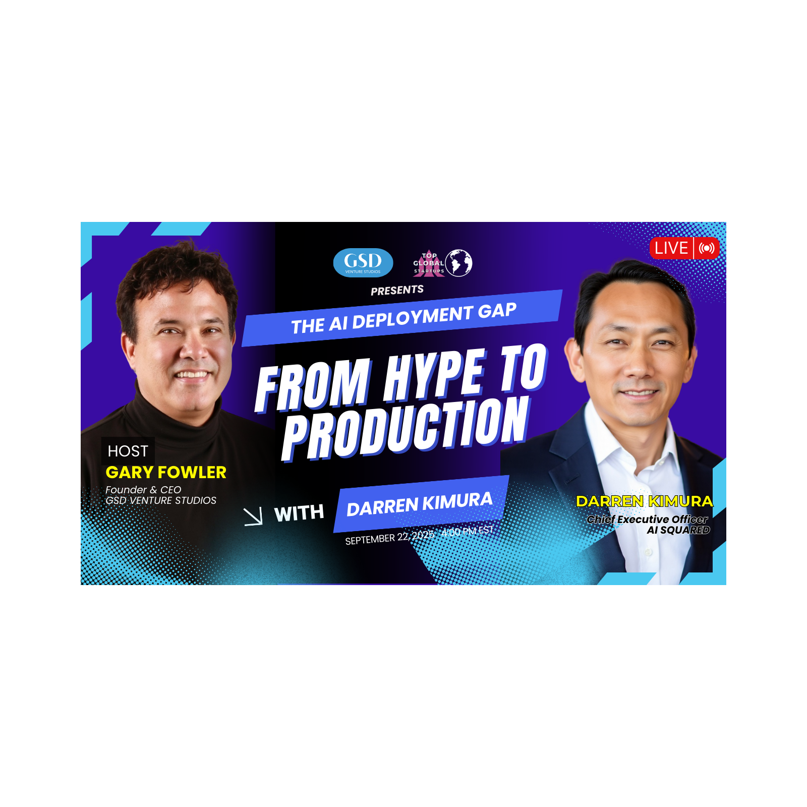 The AI Deployment Gap - From Hype to Production | Darren Kimura AI Squared episode artwork