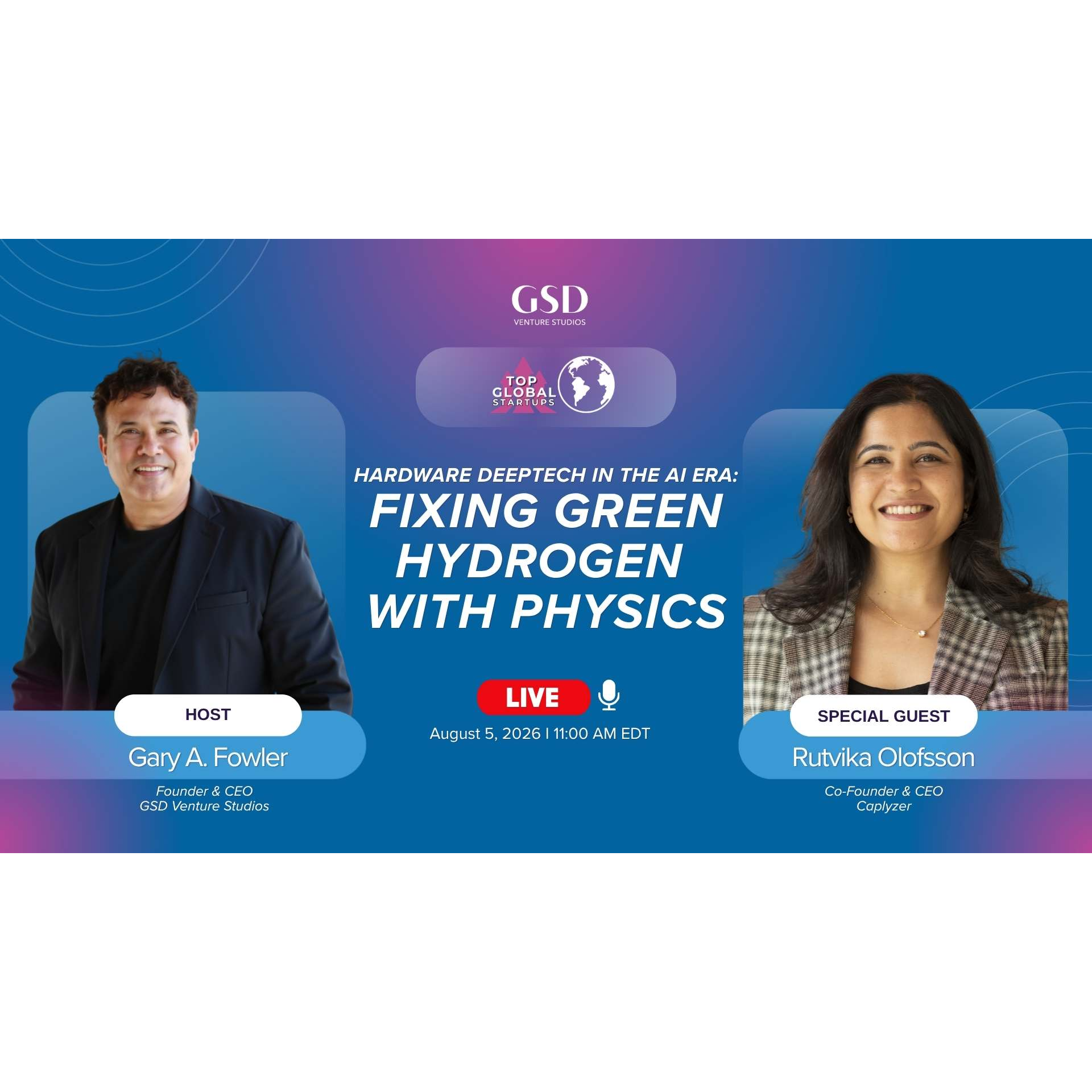 Hardware DeepTech in the AI Era: Fixing Green Hydrogen with Physics with Rutvika Acharya Olofsson episode artwork