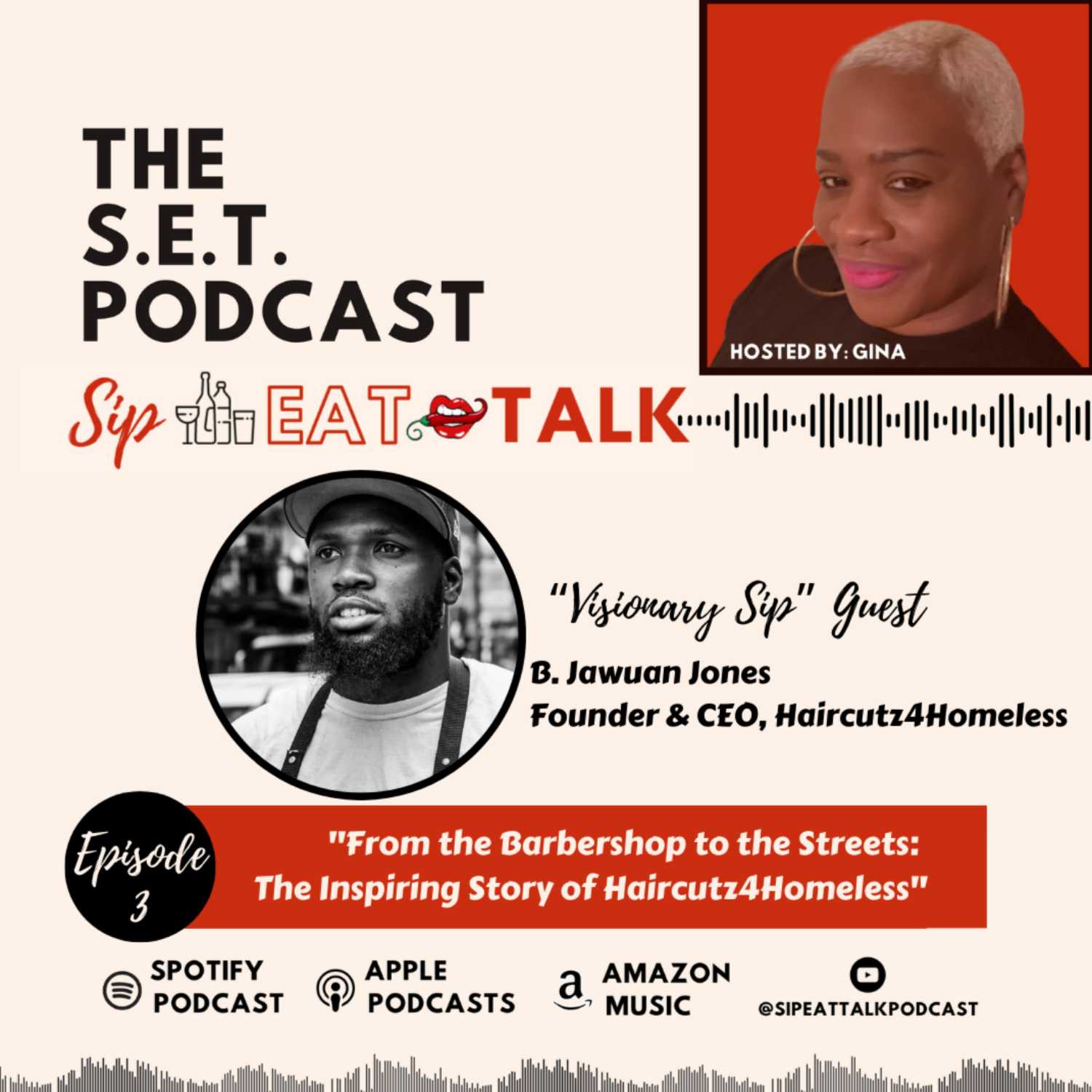  S1E3: "From the Barbershop to the Streets:  The Inspiring Story of Haircutz4Homeless" episode artwork