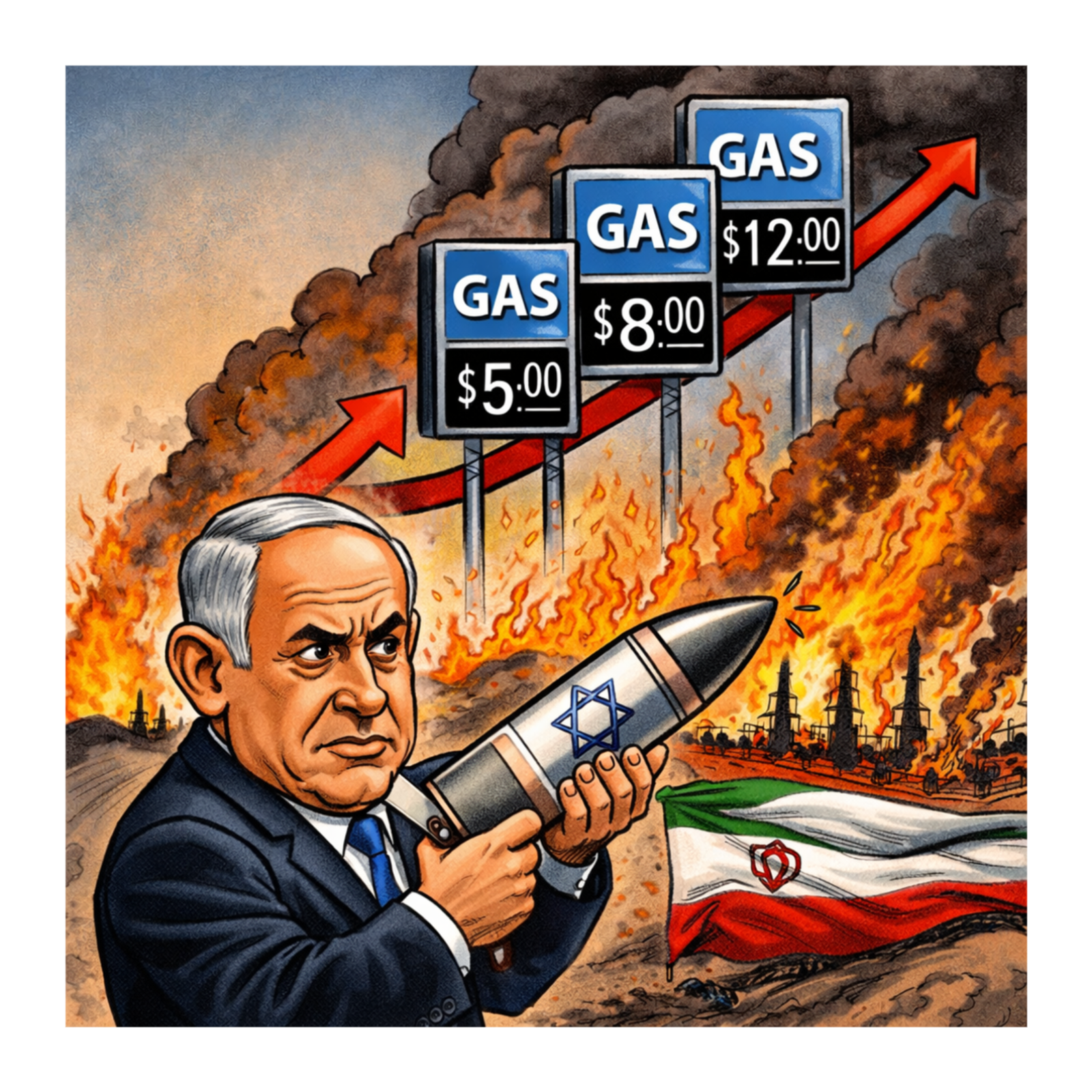 Huge No KIngs III, Stupid Netanyahu bombs Iranian Oil Fields, Mike Johnson is a Clown episode artwork