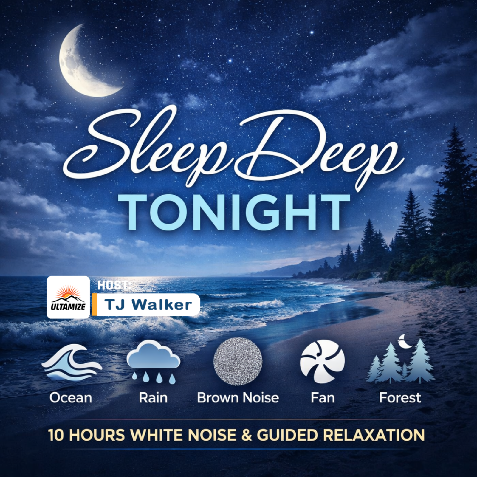 Sleep Deep Tonight - 10 Hour White Noise & Guided Relaxation